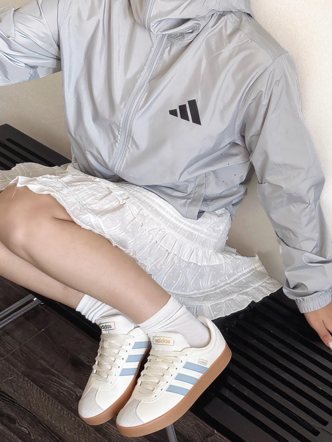 ADIDAS NEO VL COURT CLASSIC 海鹽汽水 德訓鞋 小SAMBA（JH5063）
