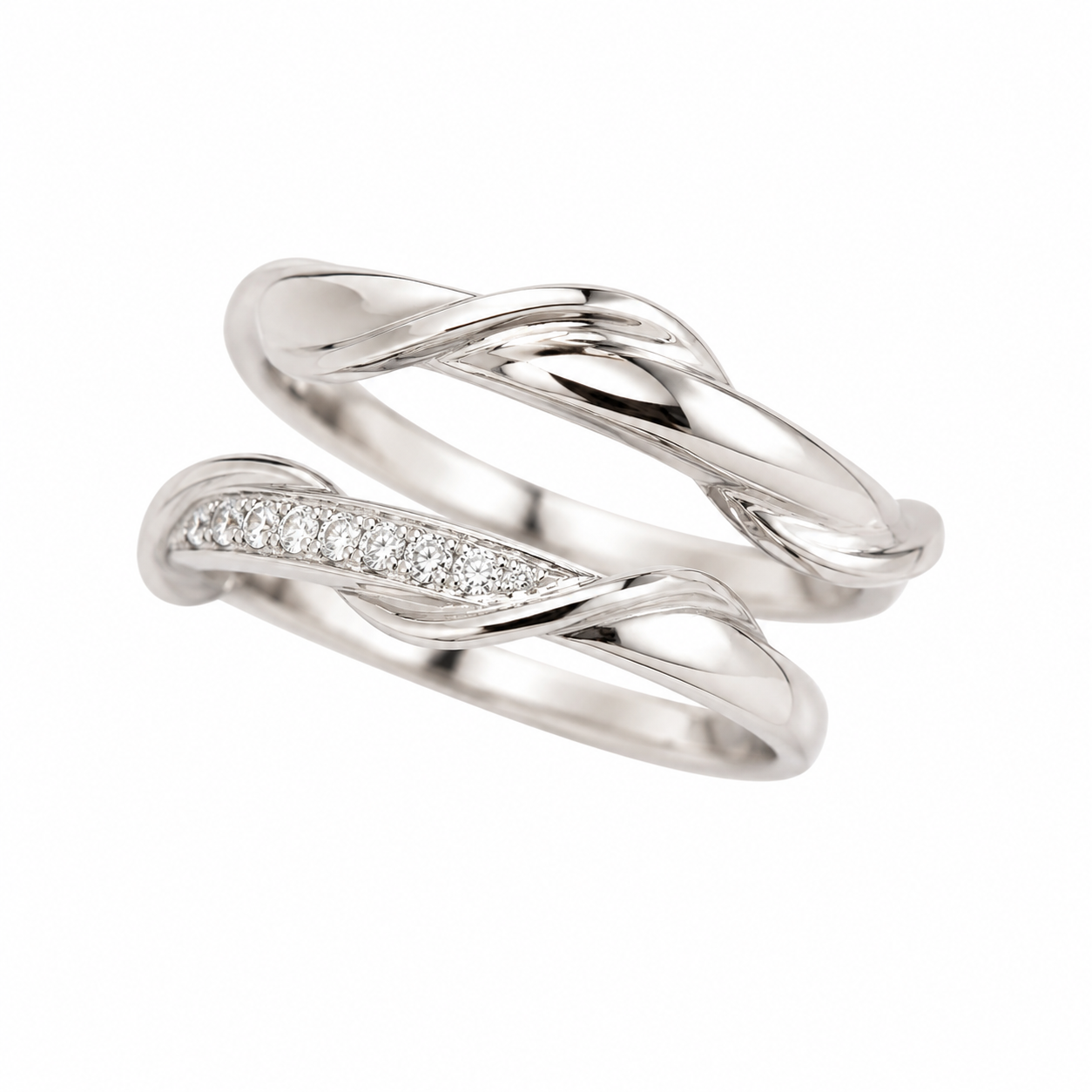 Starlight Vow | 18K Natural Diamond Couple Rings