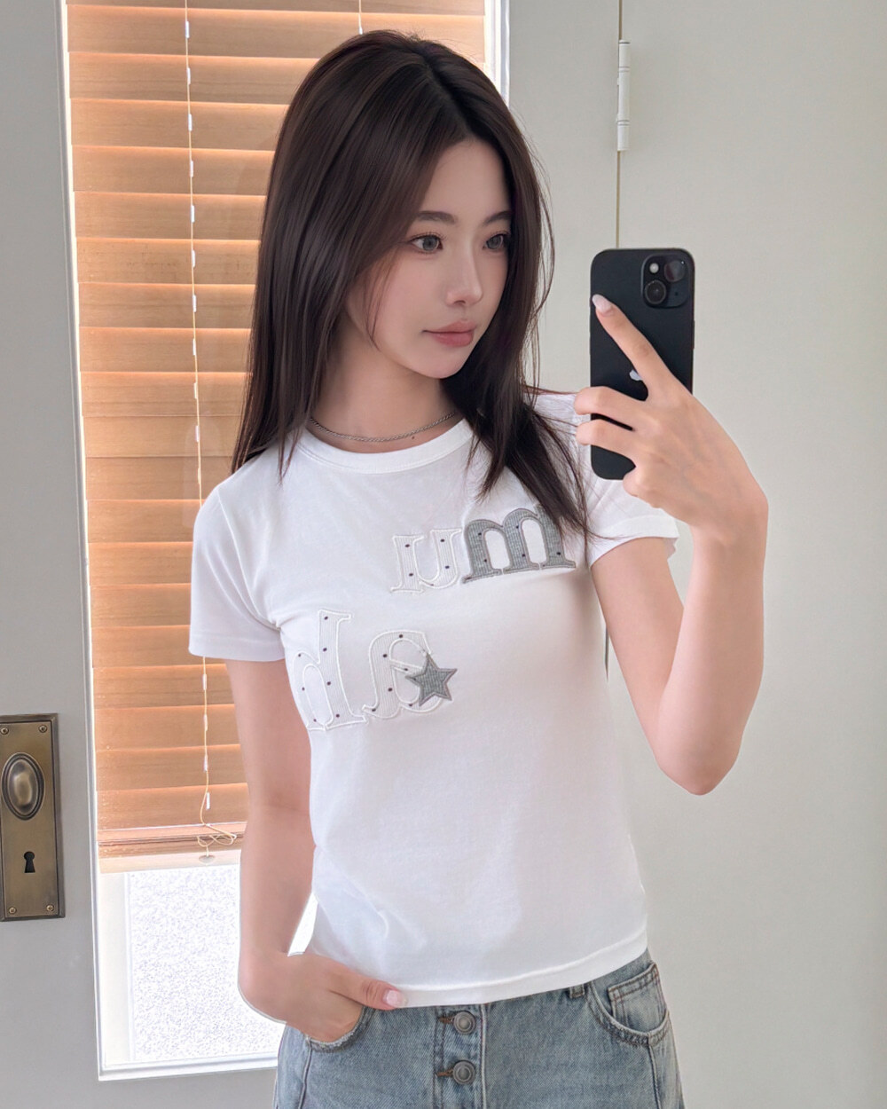 #預購 🇰🇷26春夏新款 MUAHMUAH 點點星星貼章短袖上衣 MUT26045