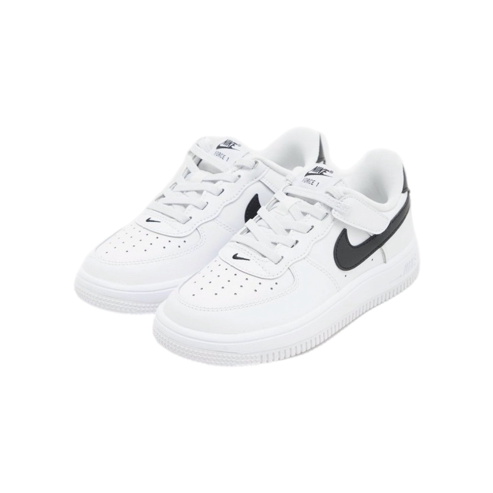 NIKE FORCE 1 白黑 休閒 魔鬼氈 空軍一號 童鞋 FN0237-101