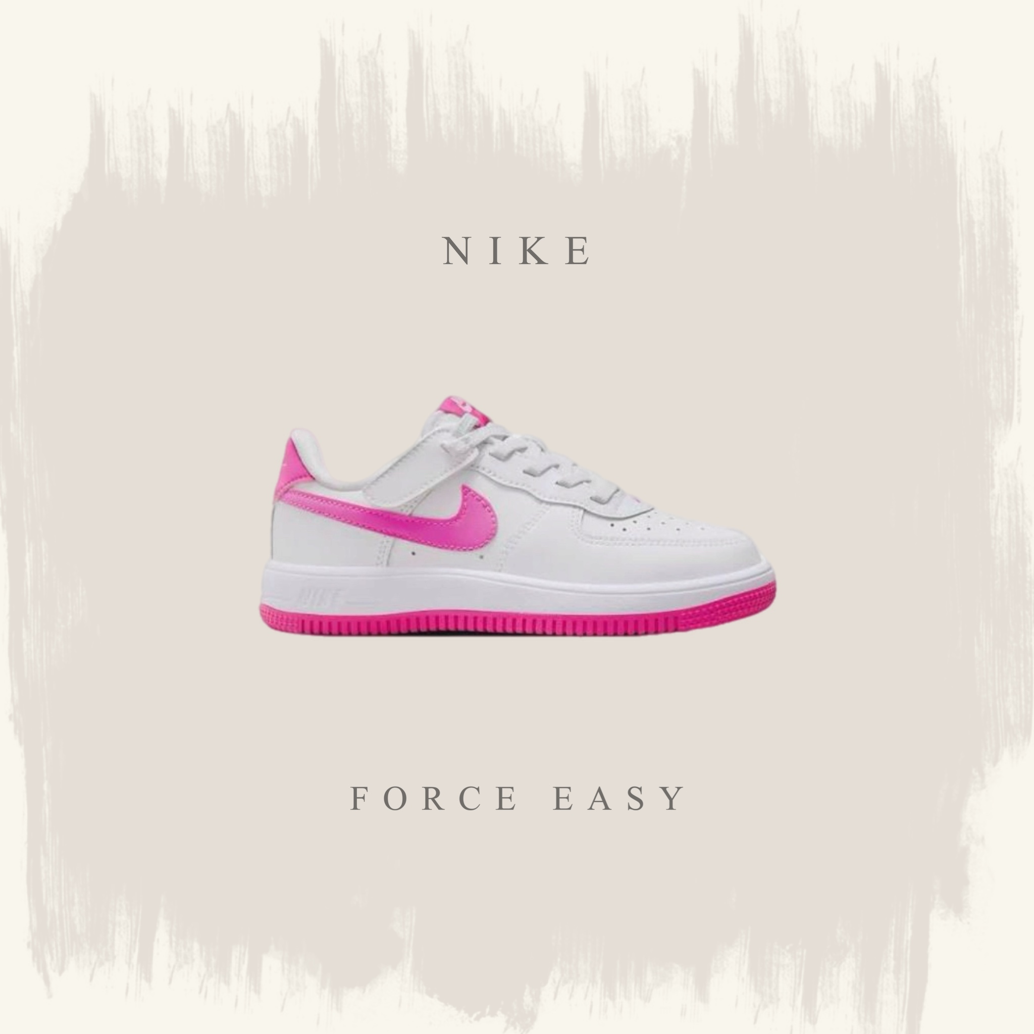 NIKE FORCE 1 白粉 魔鬼氈 空軍一號 休閒 童鞋 FN0237-102