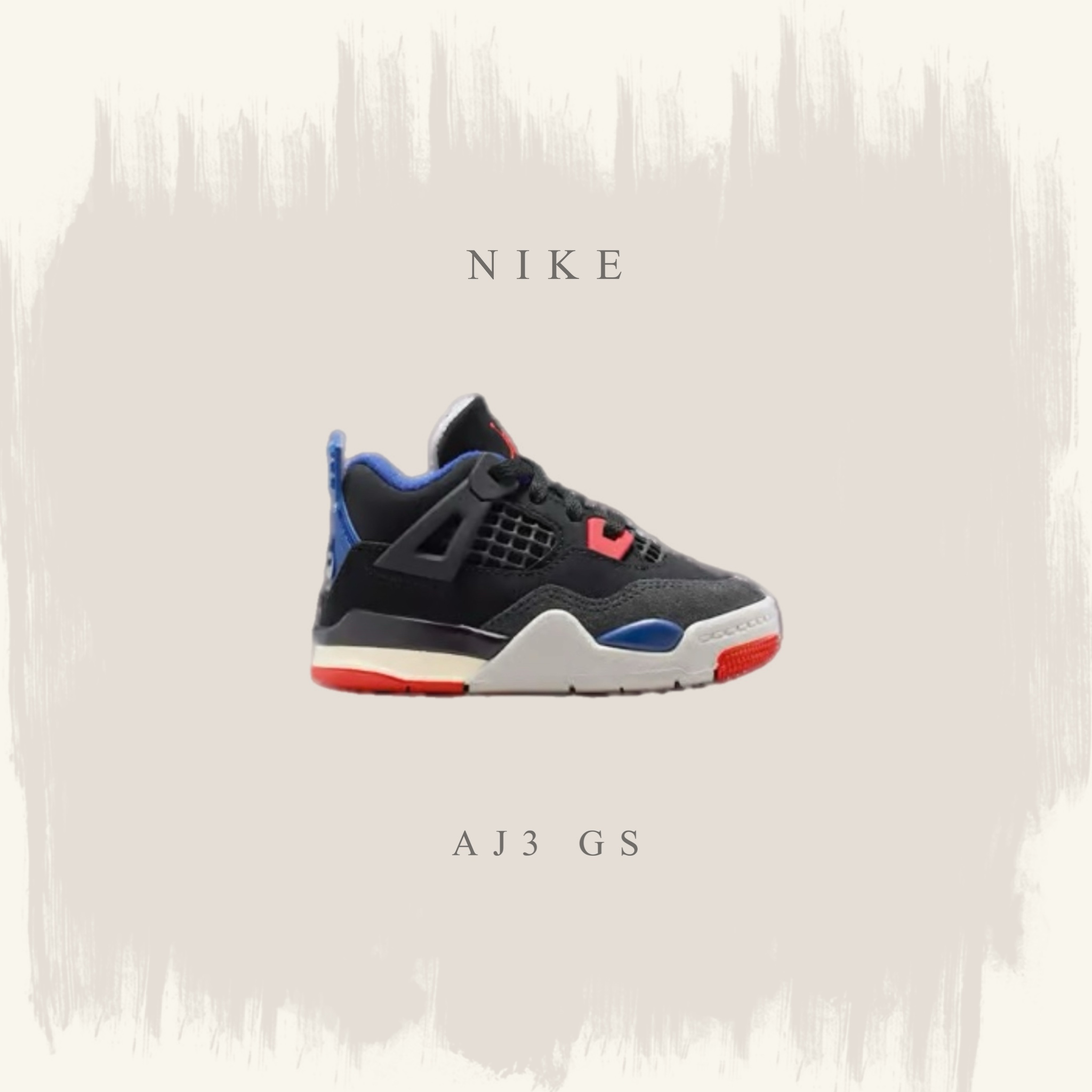 NIKE JORDAN 4 RETRO 黑紅 喬丹 籃球鞋 中童鞋 IB4388-003