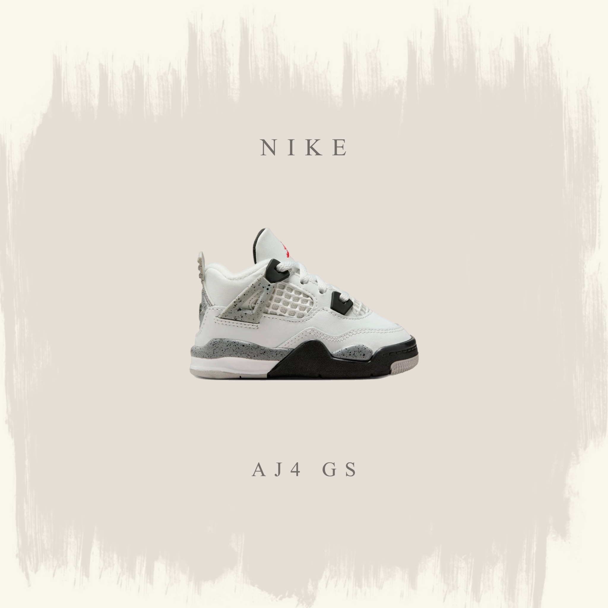 NIKE JORDAN 4 RETRO 白水泥 喬丹 籃球鞋 童鞋 IB4387-100