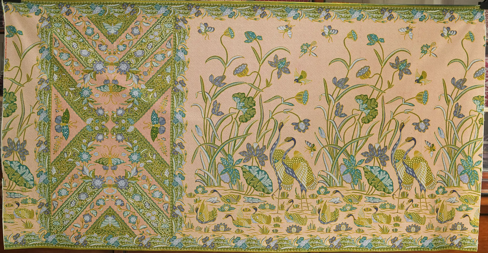Batik｜New Sarong Batik - Lotus Garden｜Indonesia