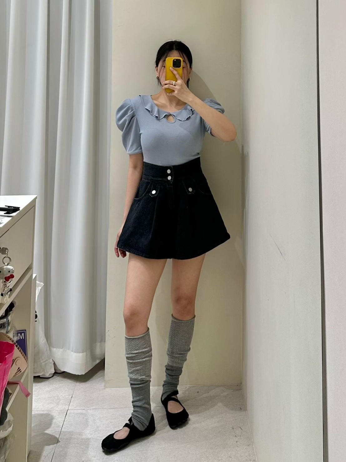 公主袖小洞短t