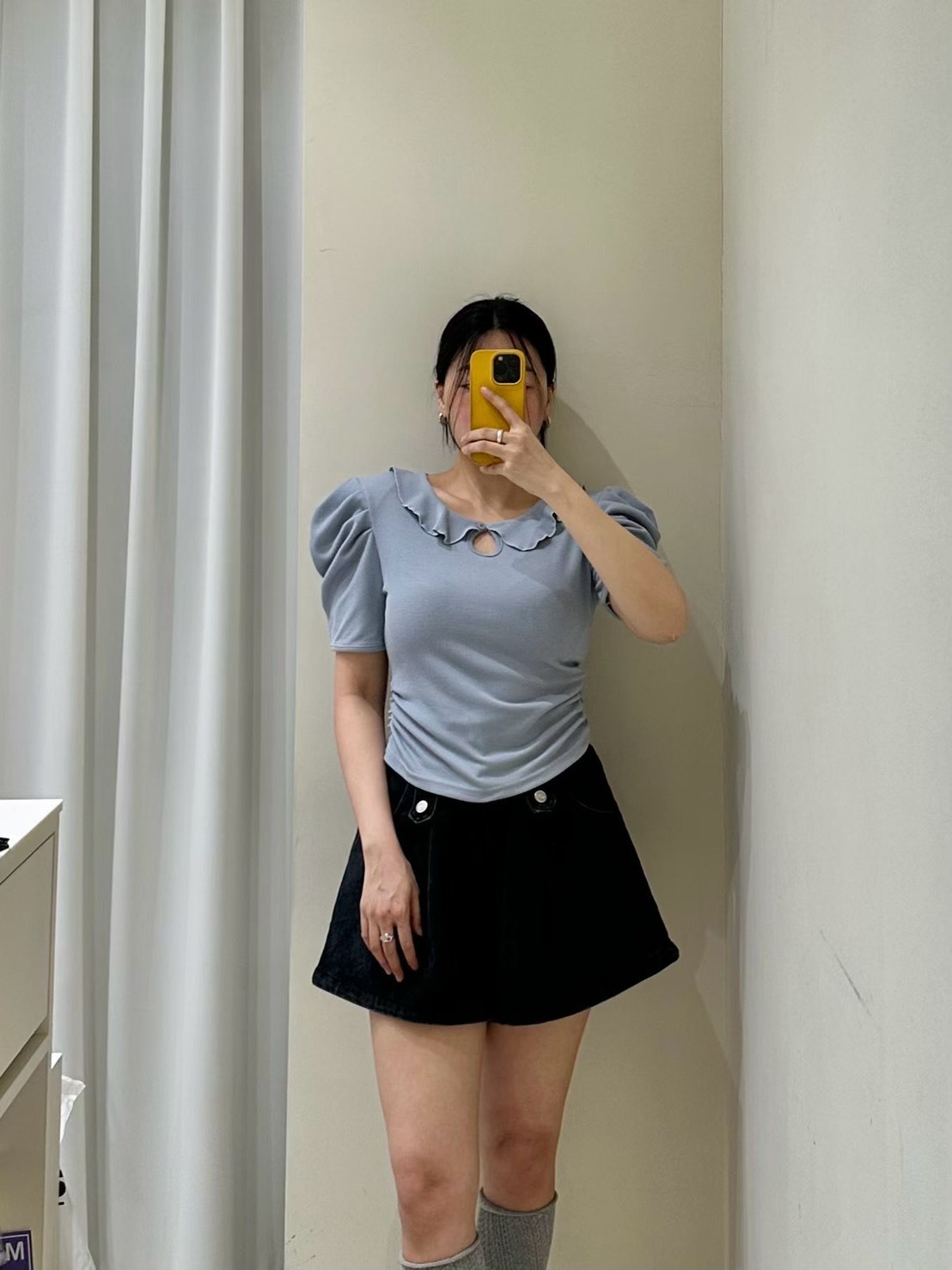 公主袖小洞短t