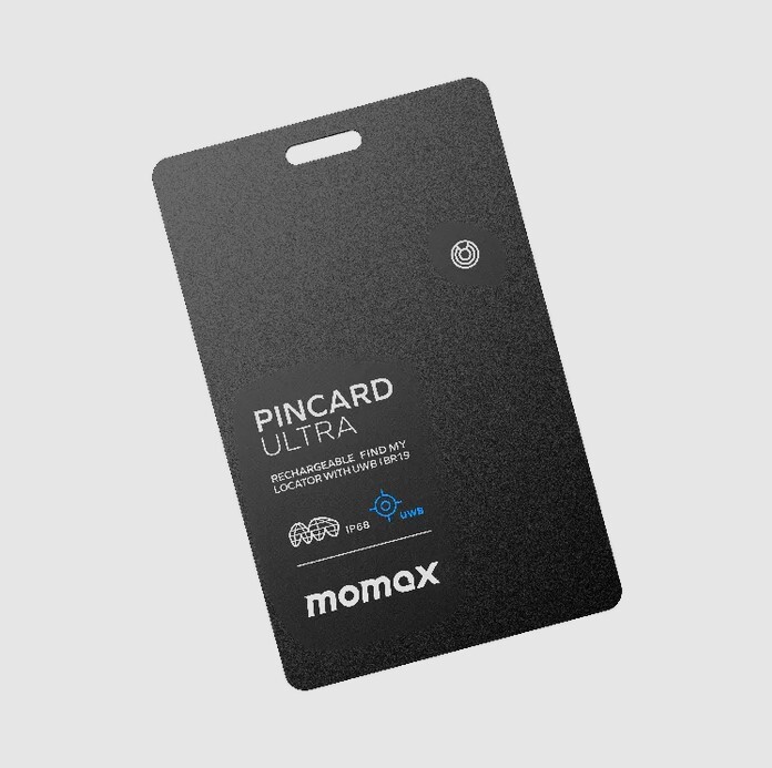MOMAX PinCard Ultra 充電式 Find My 全球定位器 (支持 UWB) BR19D
