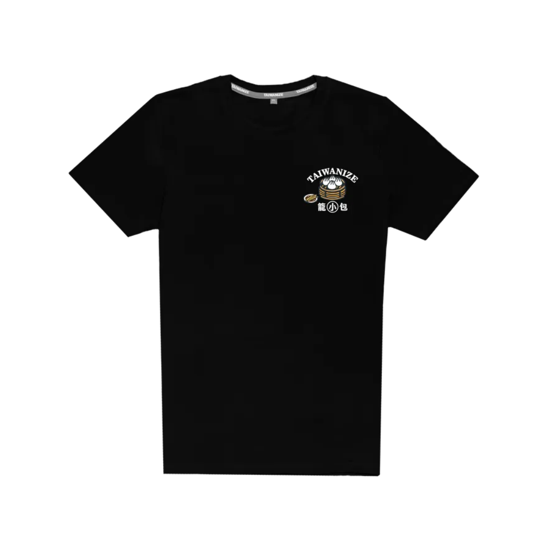 黑色T-shirt胸前小圖印刷刺繡範例