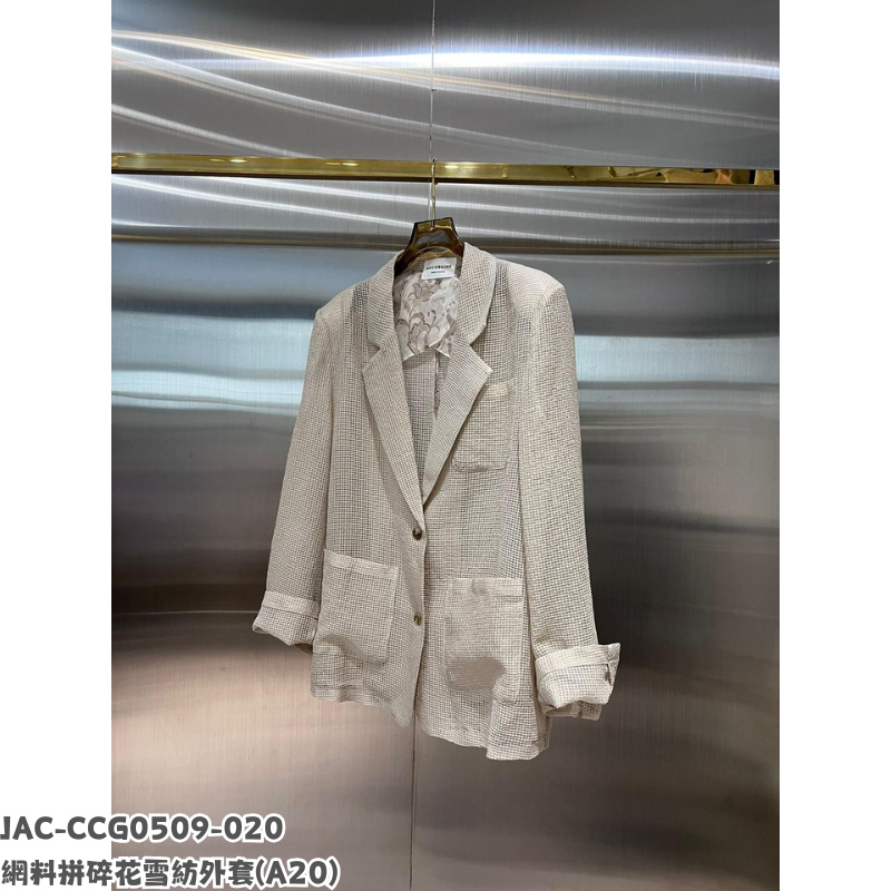 JAC-CCG0509-020 網料拼碎花雪紡外套 (A20)
