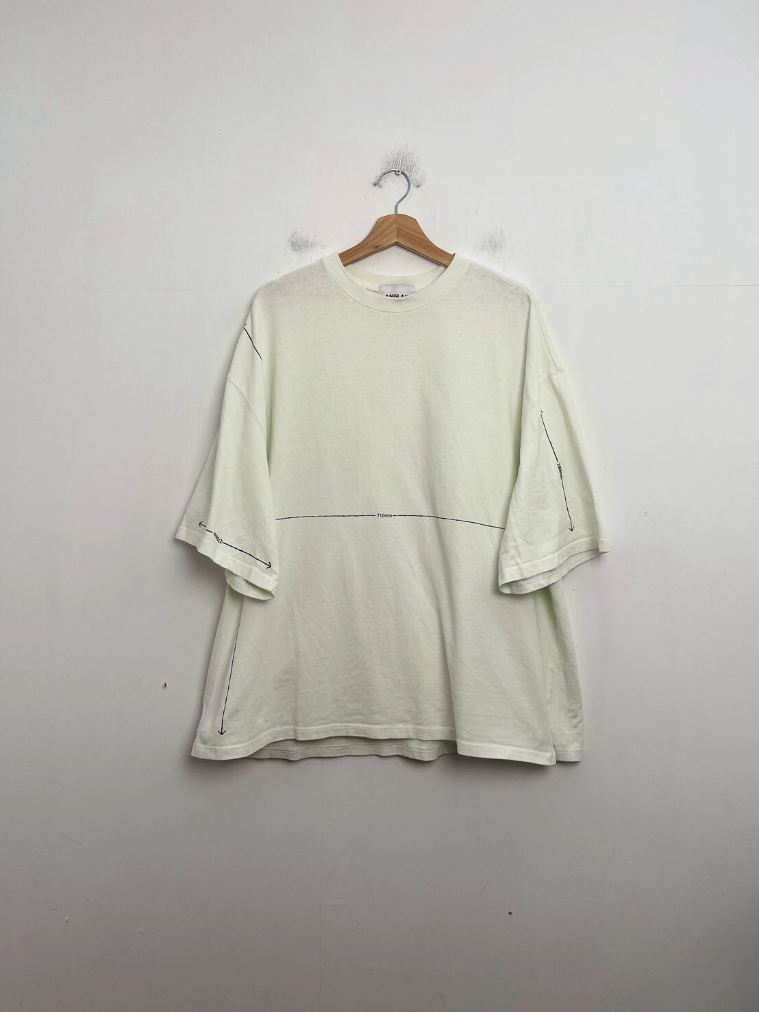 ANGLAN Tee Size Graphic Half Tee SIZE F