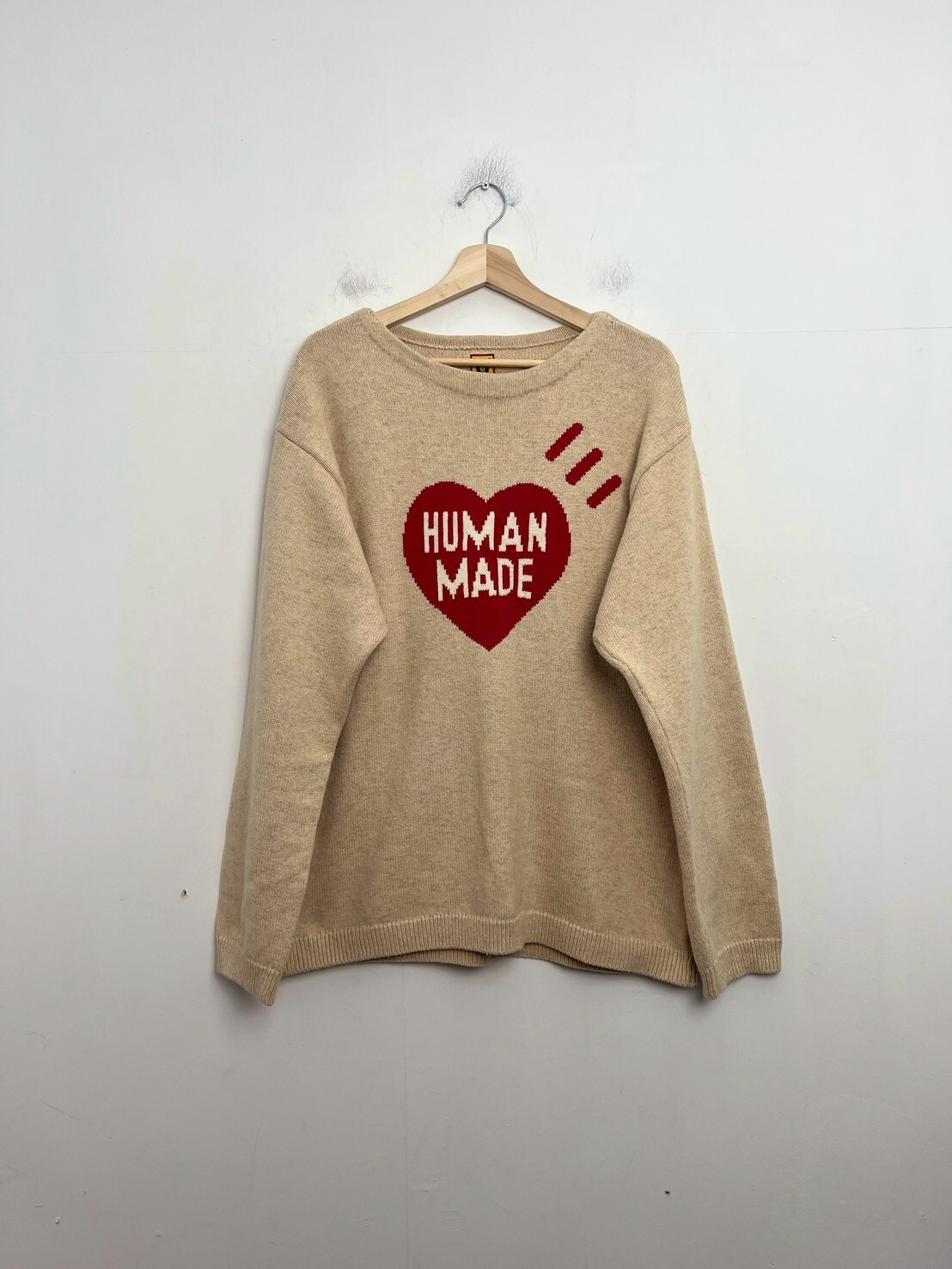 HUMAN MADE 23AW HEART L/S KNIT SWEATER SIZE XL