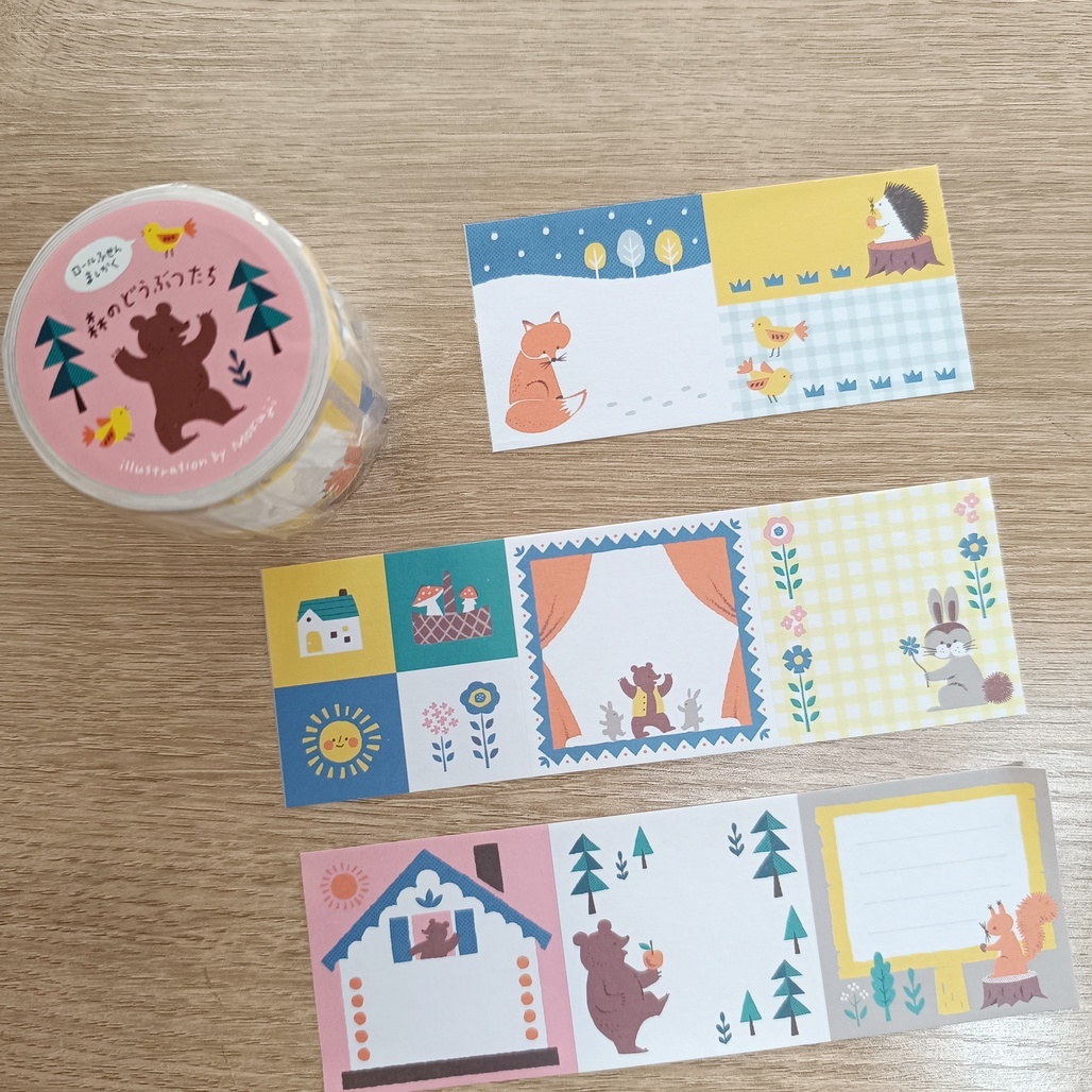 日本手紙社．Mokuji「森林動物」 MEMO便利貼卷