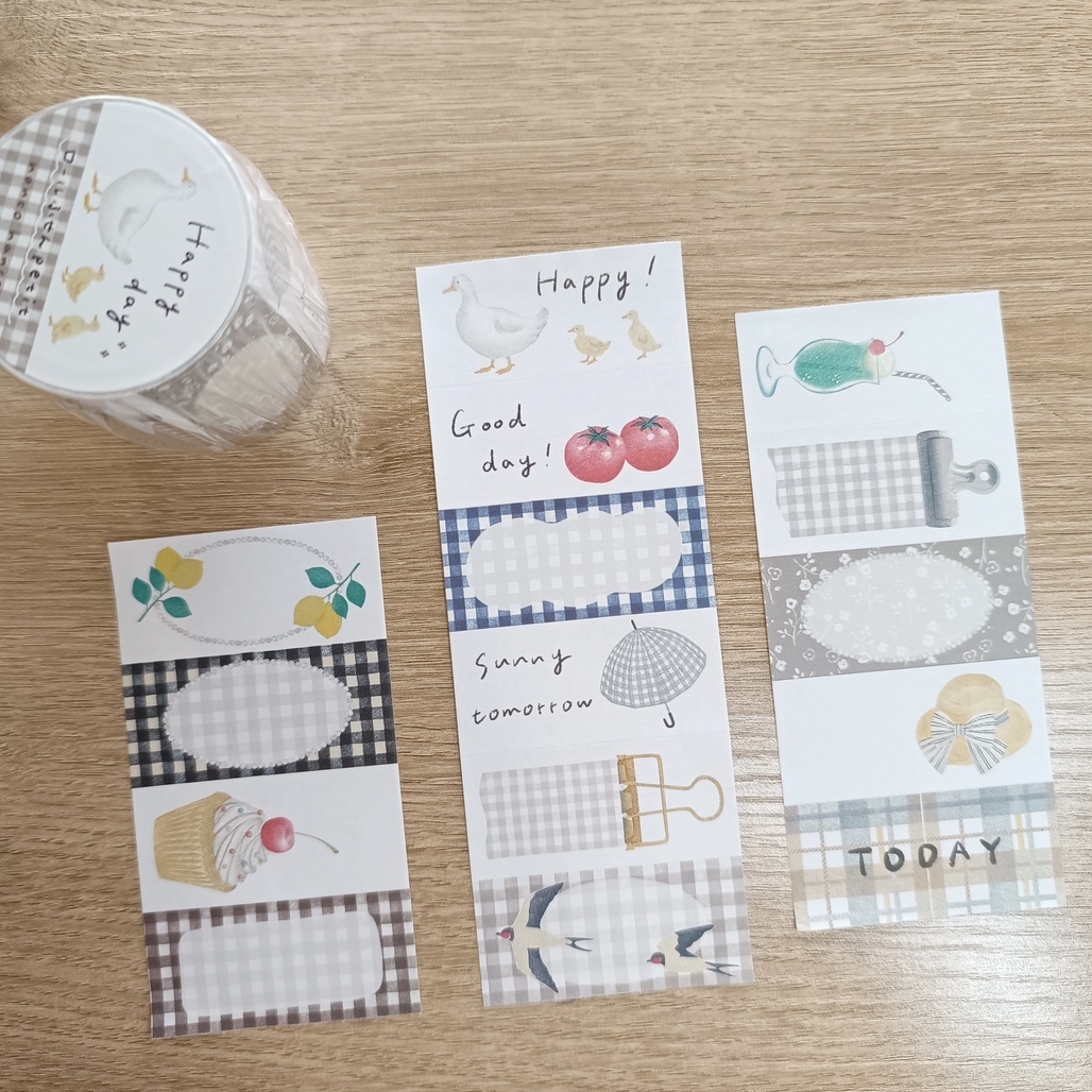 日本手紙社．nonco hanco「Happy day」 MEMO便利貼卷