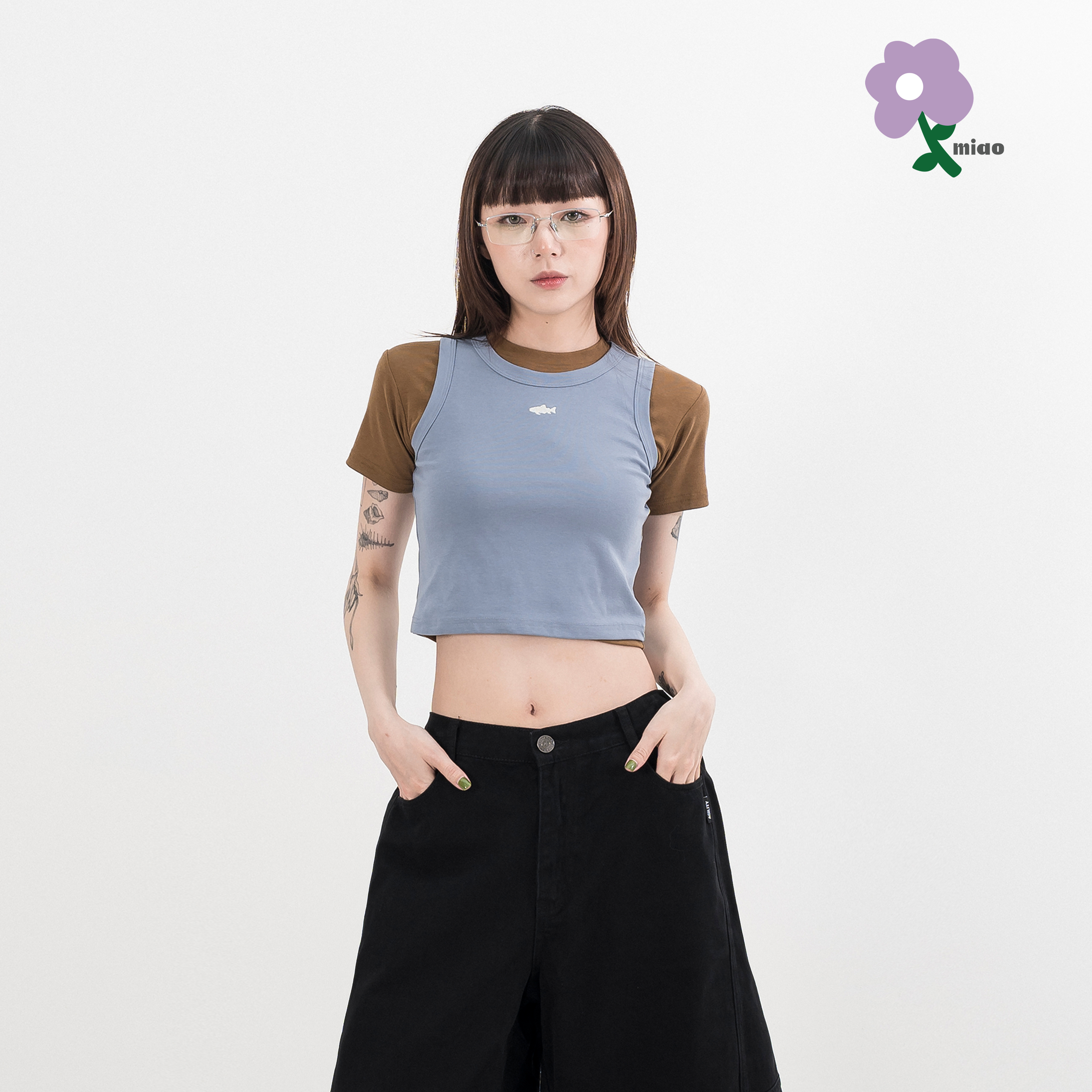 AGILITY MIAO Rib Tanks Top / Shadow 女裝 貼身 魚影背心 [M-V1S]