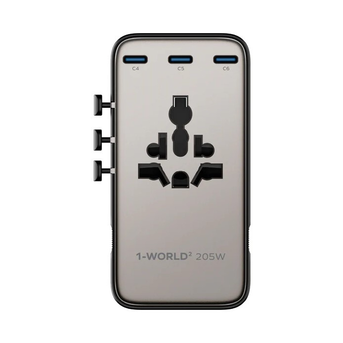 MOMAX 1-World² 205W 七接口雙 AC 旅行充電插座 UA28UKL - TI