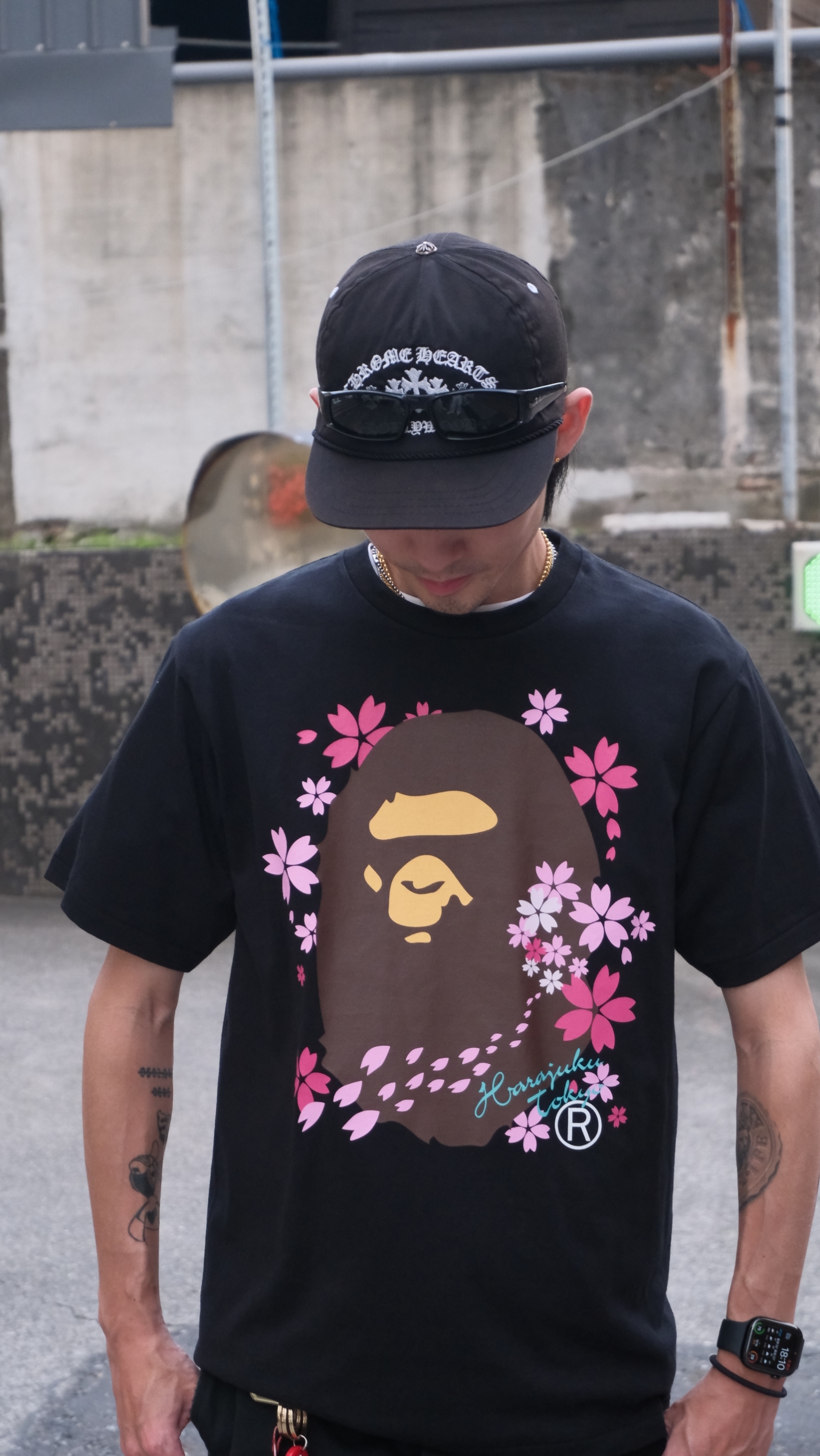 BAPE SS26 櫻花系列 SAKURA APE HEAD 大猿頭 短Tee 1M22110024