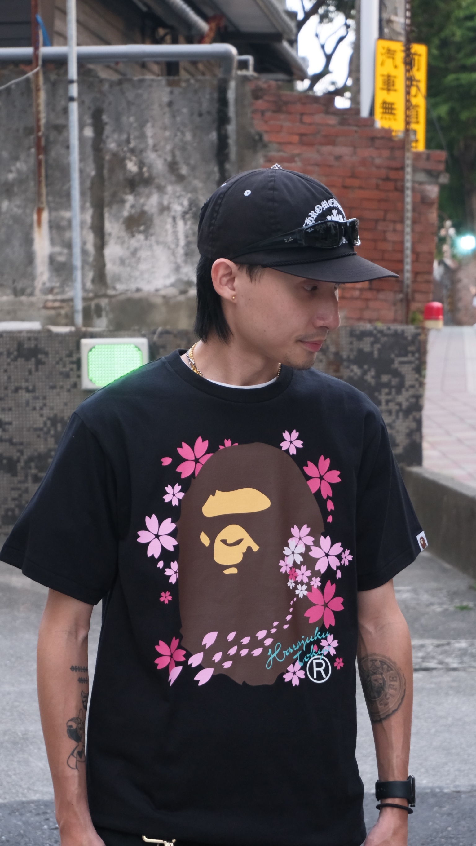 BAPE SS26 櫻花系列 SAKURA APE HEAD 大猿頭 短Tee 1M22110024