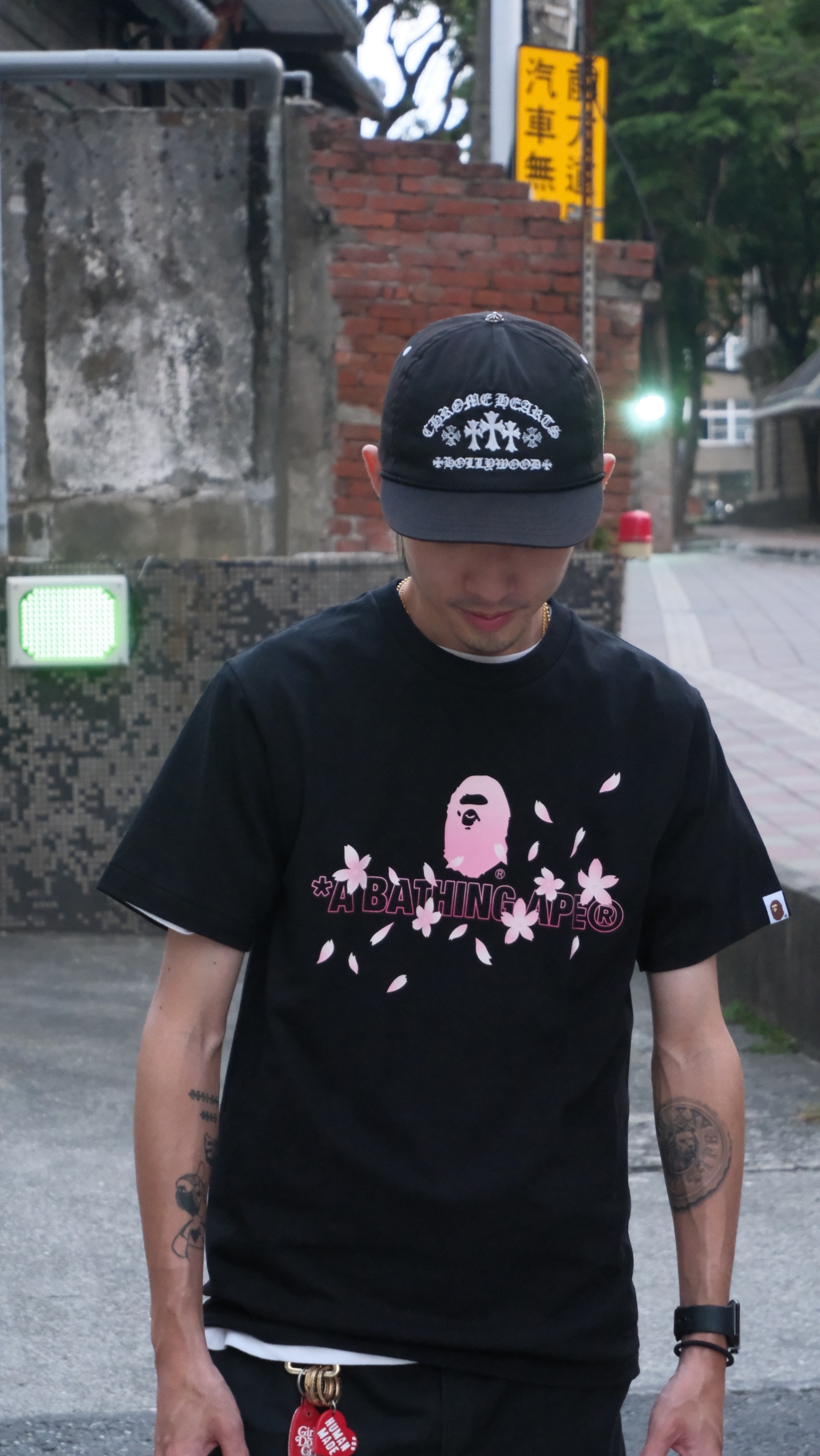 BAPE SS26 櫻花系列 SAKURA LOGO 小猿頭 短Tee 1M20110012
