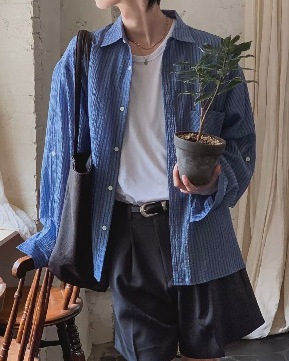 直紋長袖恤衫 GARMENTS-079S