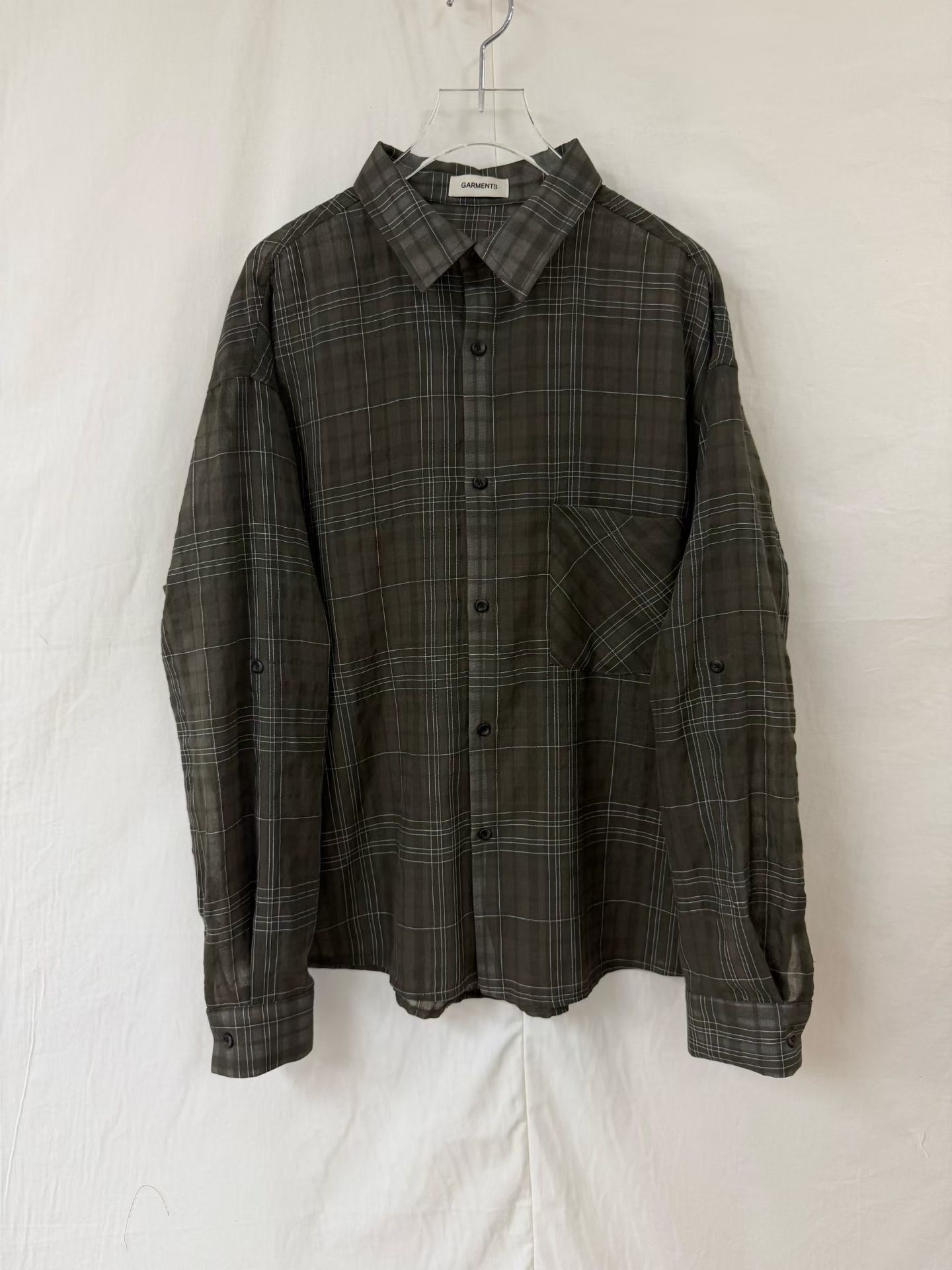 格仔長袖恤衫 GARMENTS-082S