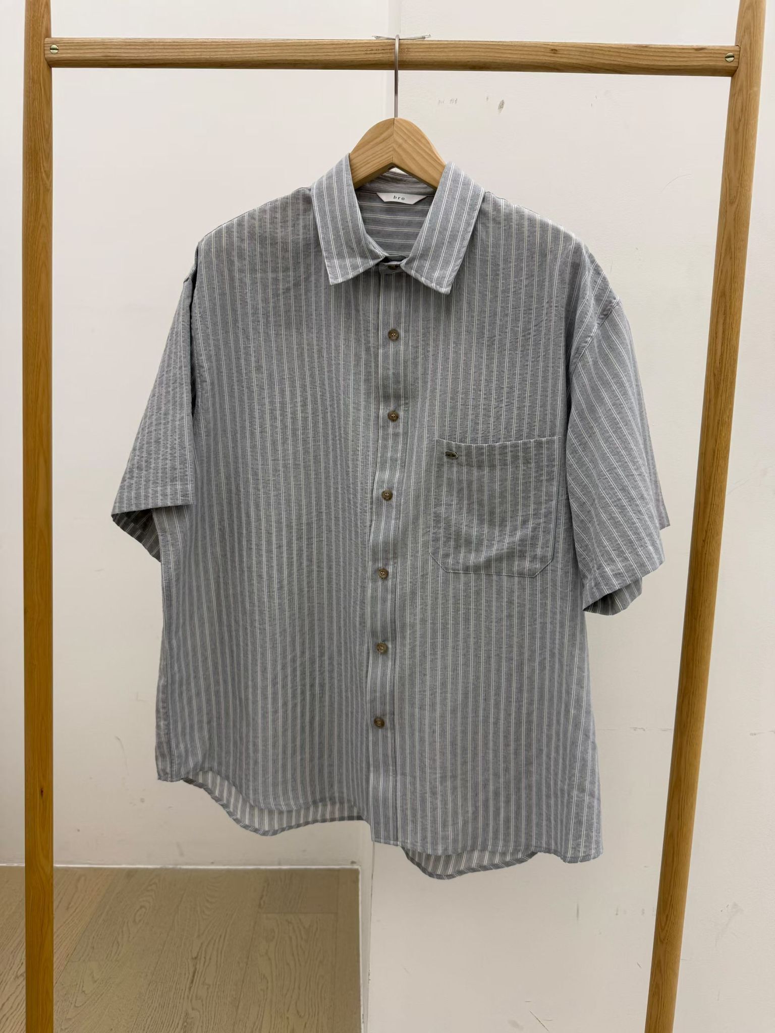 直紋短袖恤衫 bro-002S