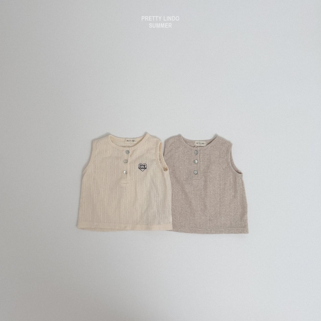 韓國🇰🇷Lindo 愛心刺繡背心(XS-XL)