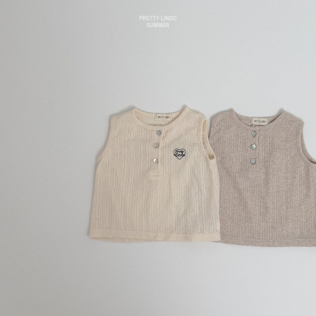 韓國🇰🇷Lindo 愛心刺繡背心(XS-XL)