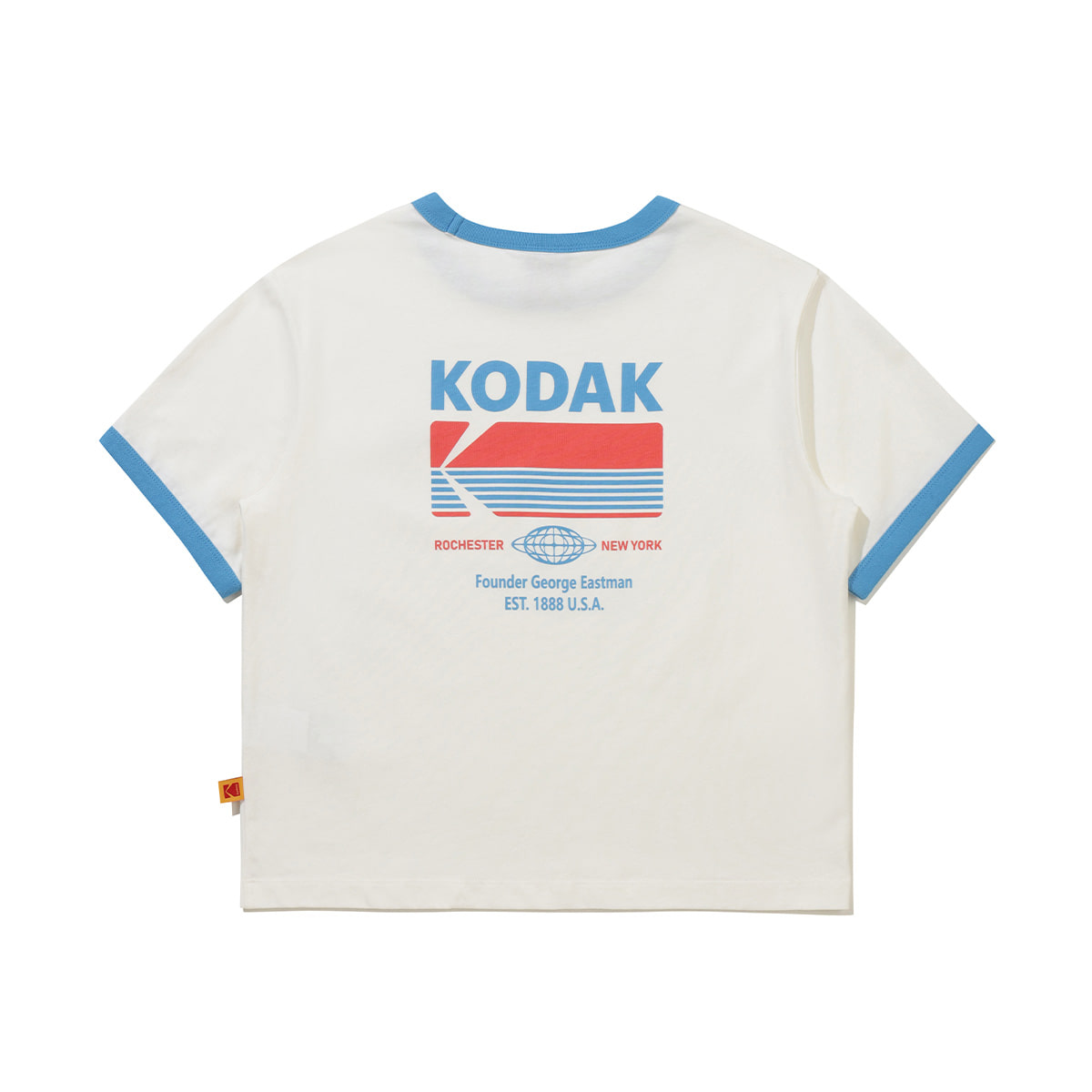 韓國代購｜Kodak 撞色邊 Crop Tee (3 Colours)
