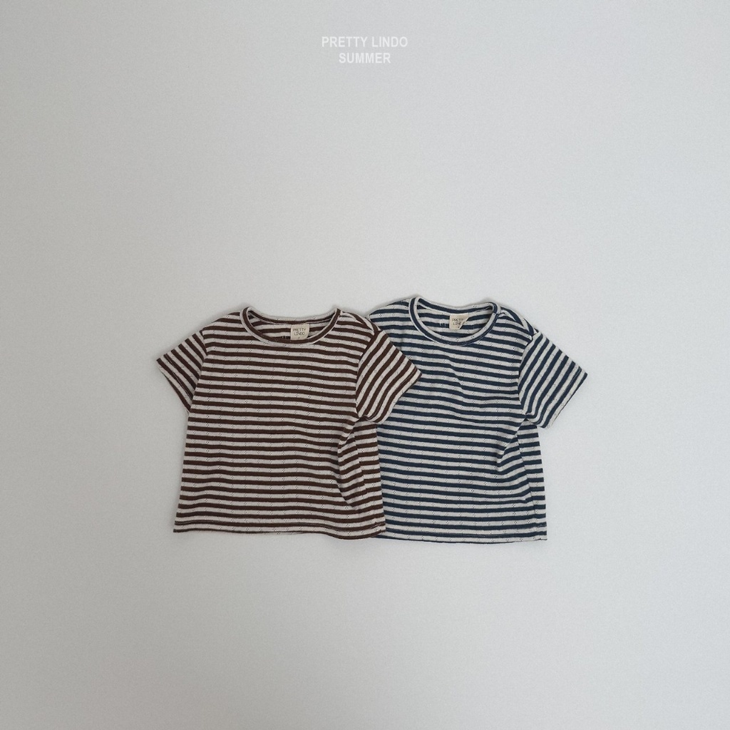 韓國🇰🇷Lindo 背後小標條紋透氣上衣(XS-XL)