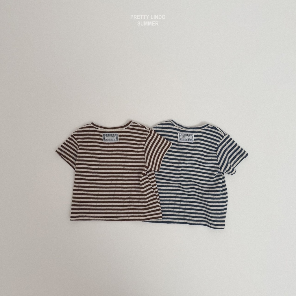 韓國🇰🇷Lindo 背後小標條紋透氣上衣(XS-XL)