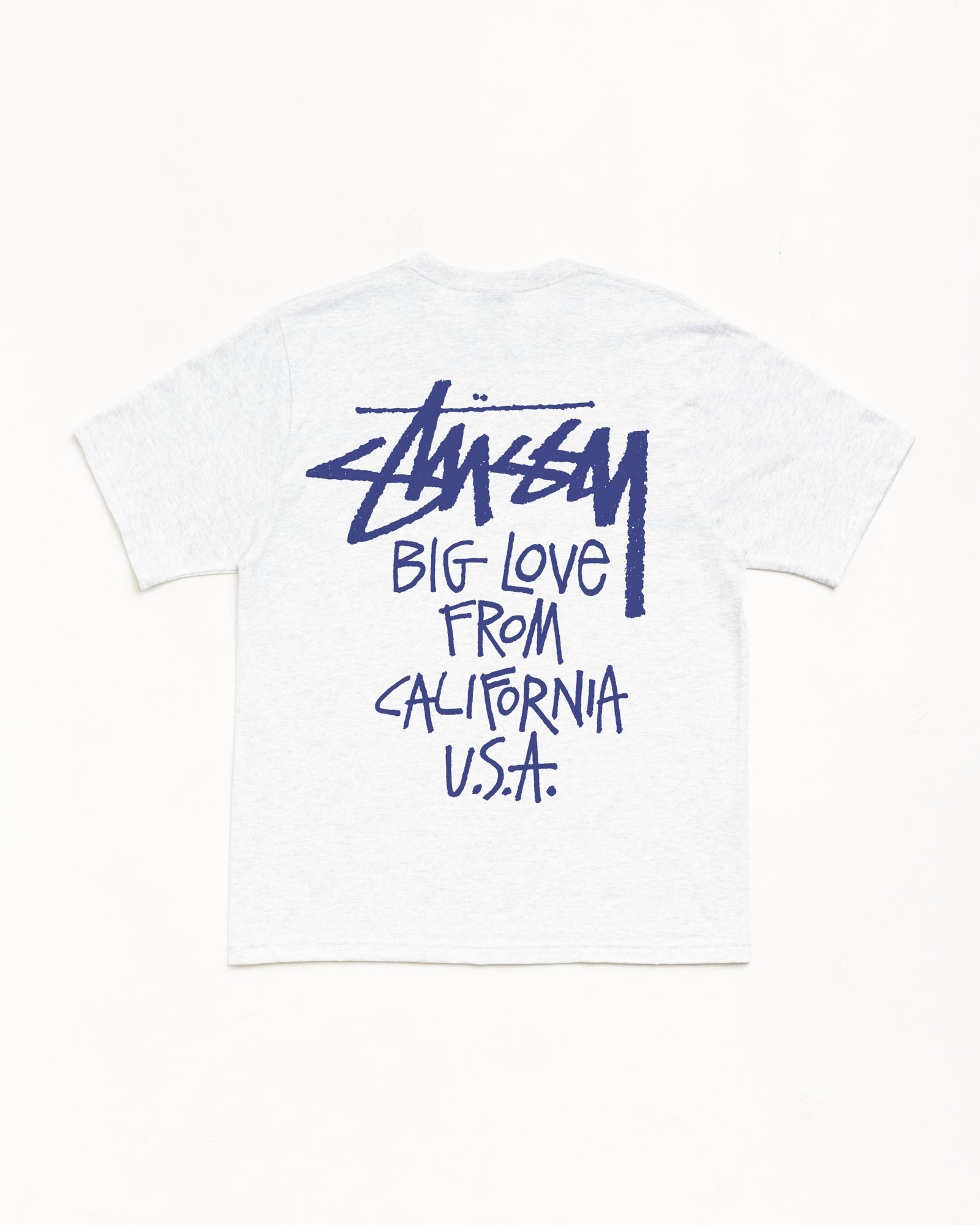 STUSSY  SS26 BIG LOVE TEE Ash Heather 灰色