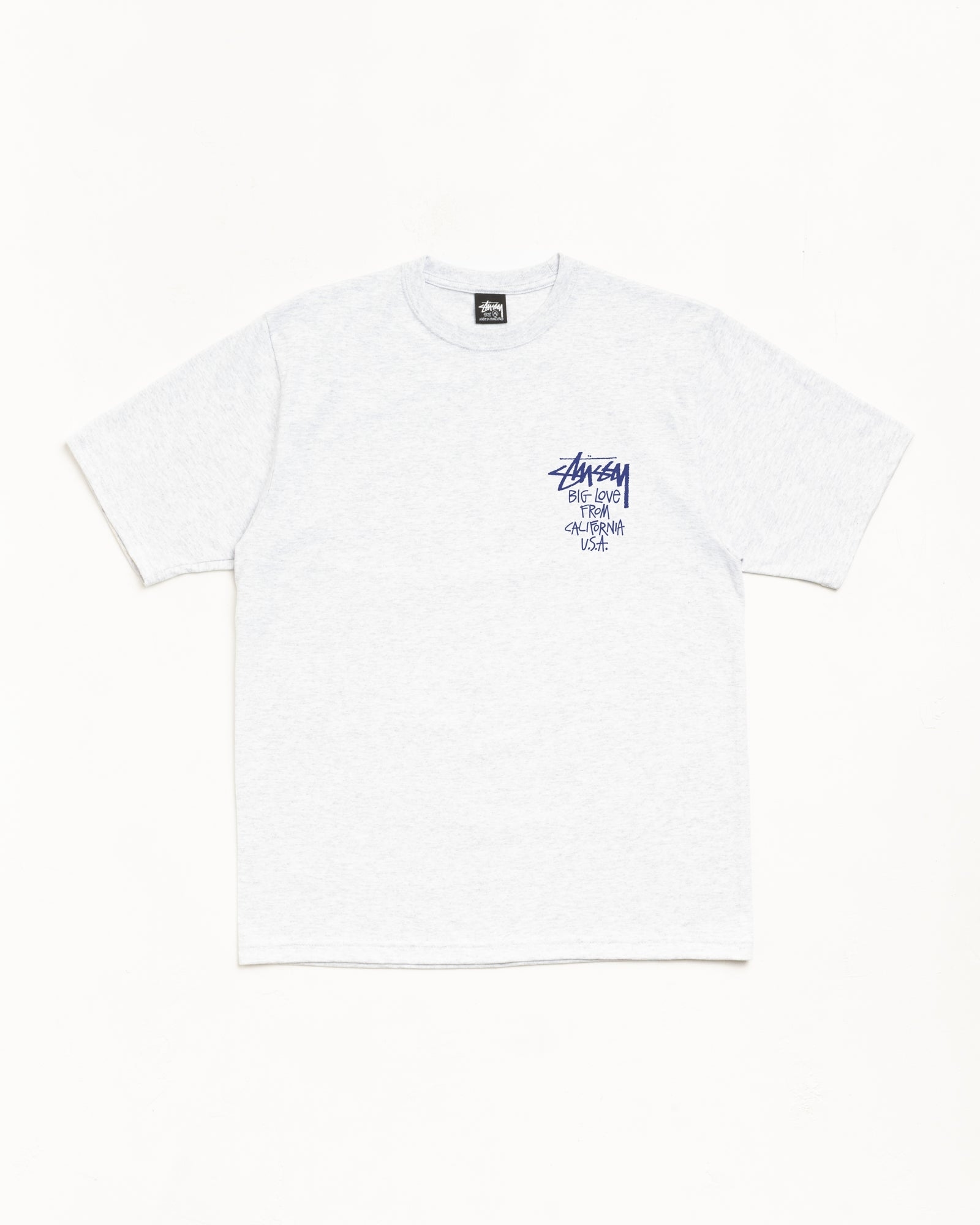 STUSSY  SS26 BIG LOVE TEE Ash Heather 灰色