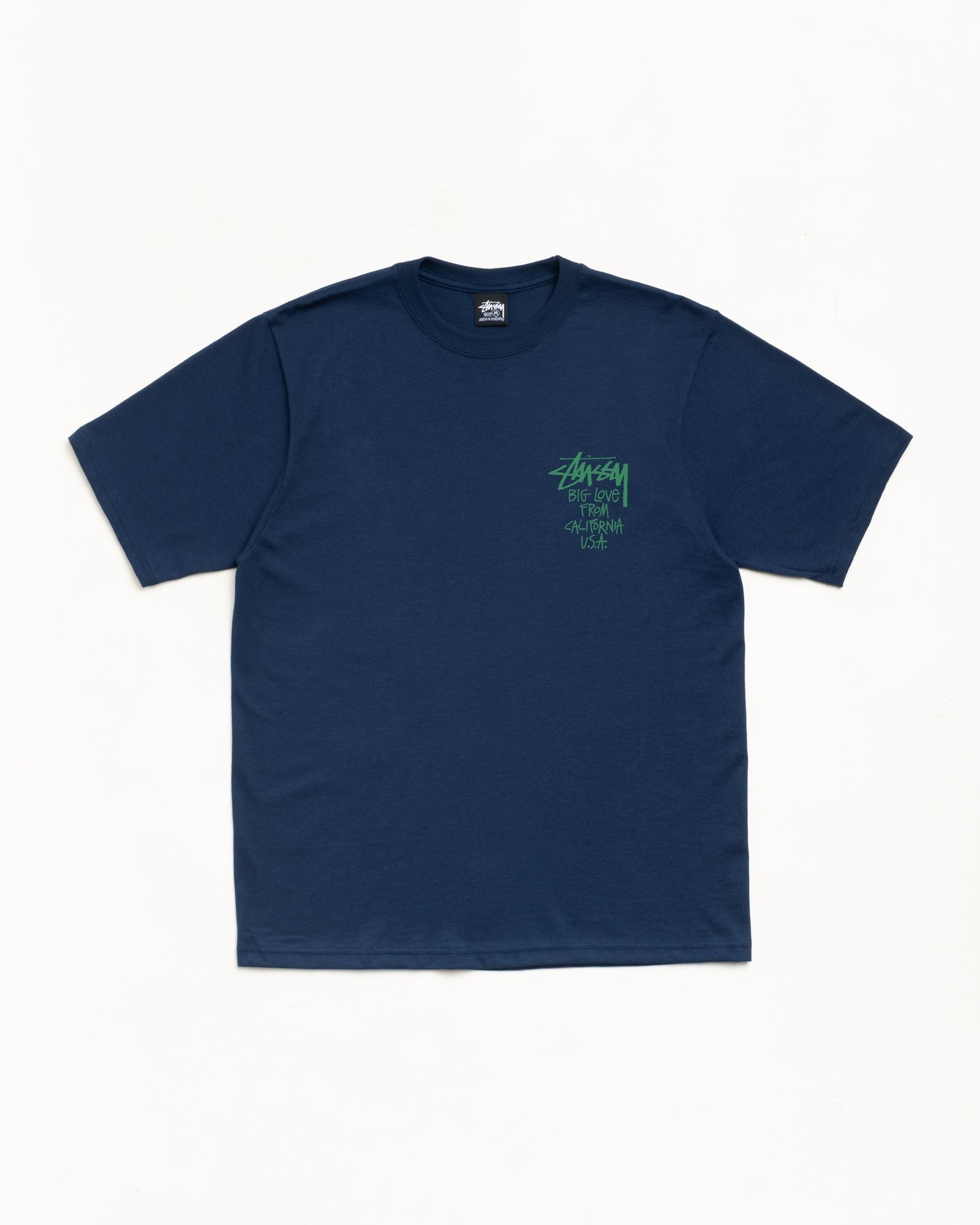 STUSSY SS26 BIG LOVE TEE NAVY 深藍