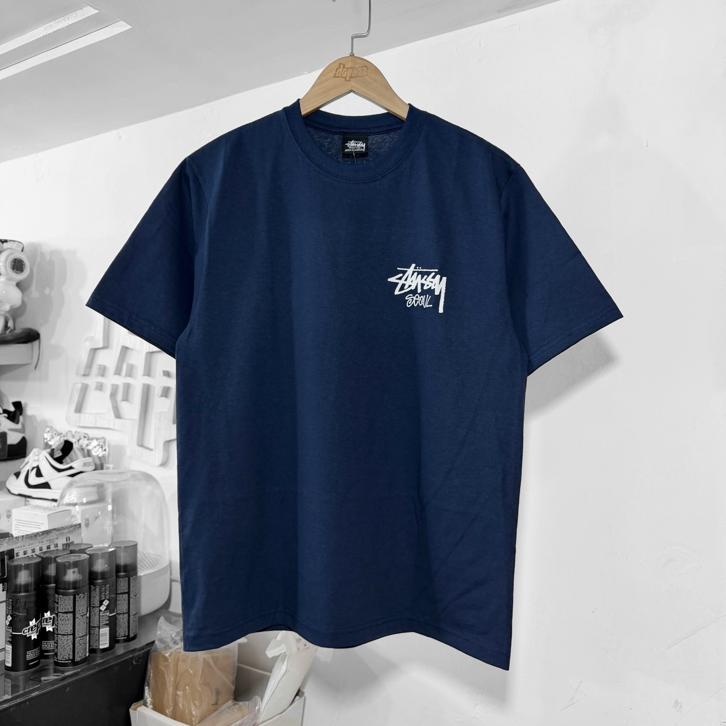STUSSY STOCK SEOUL SHOP TEE 首爾限定 短袖 NAVY深藍