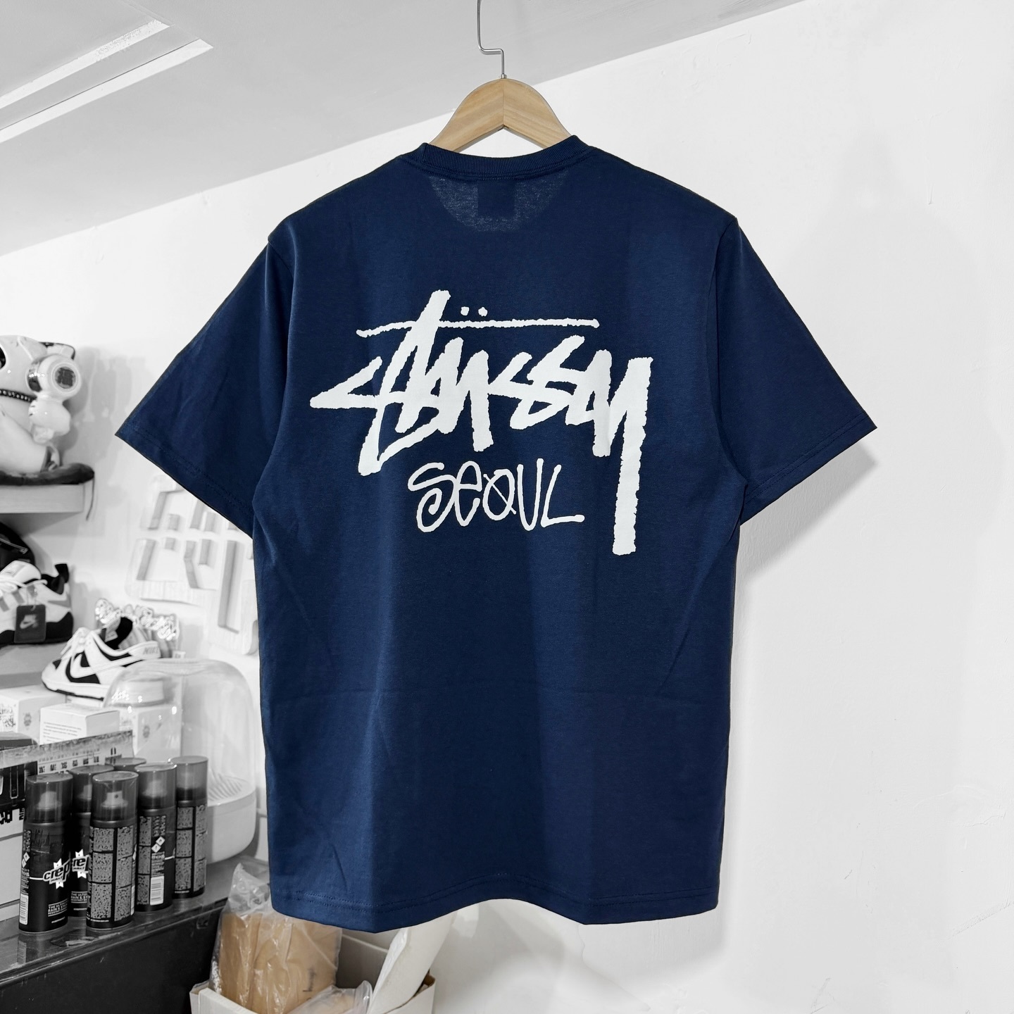 STUSSY STOCK SEOUL SHOP TEE 首爾限定 短袖 NAVY深藍