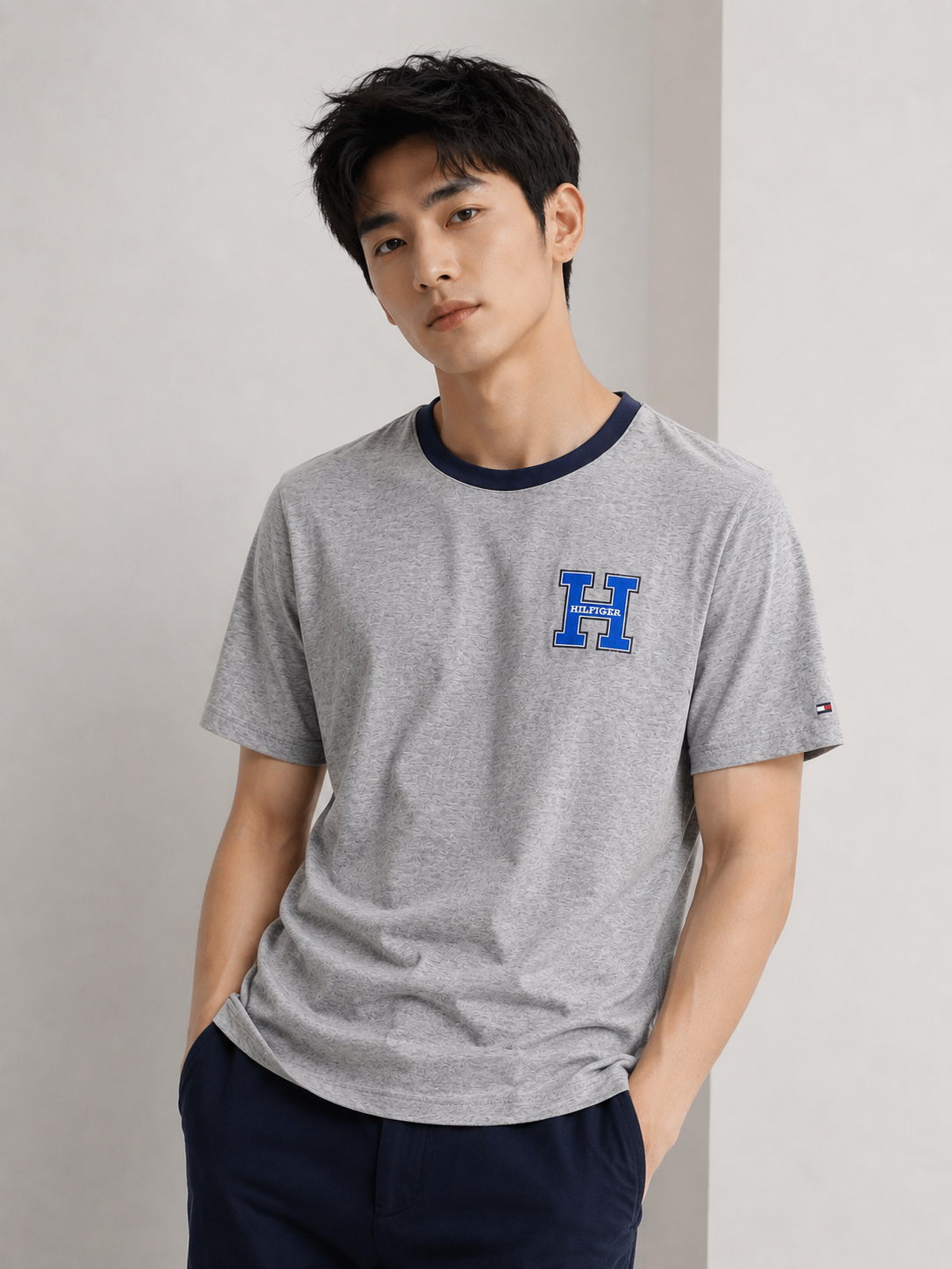 OBS465  Tommy Hilfiger 男装 Logo Tee