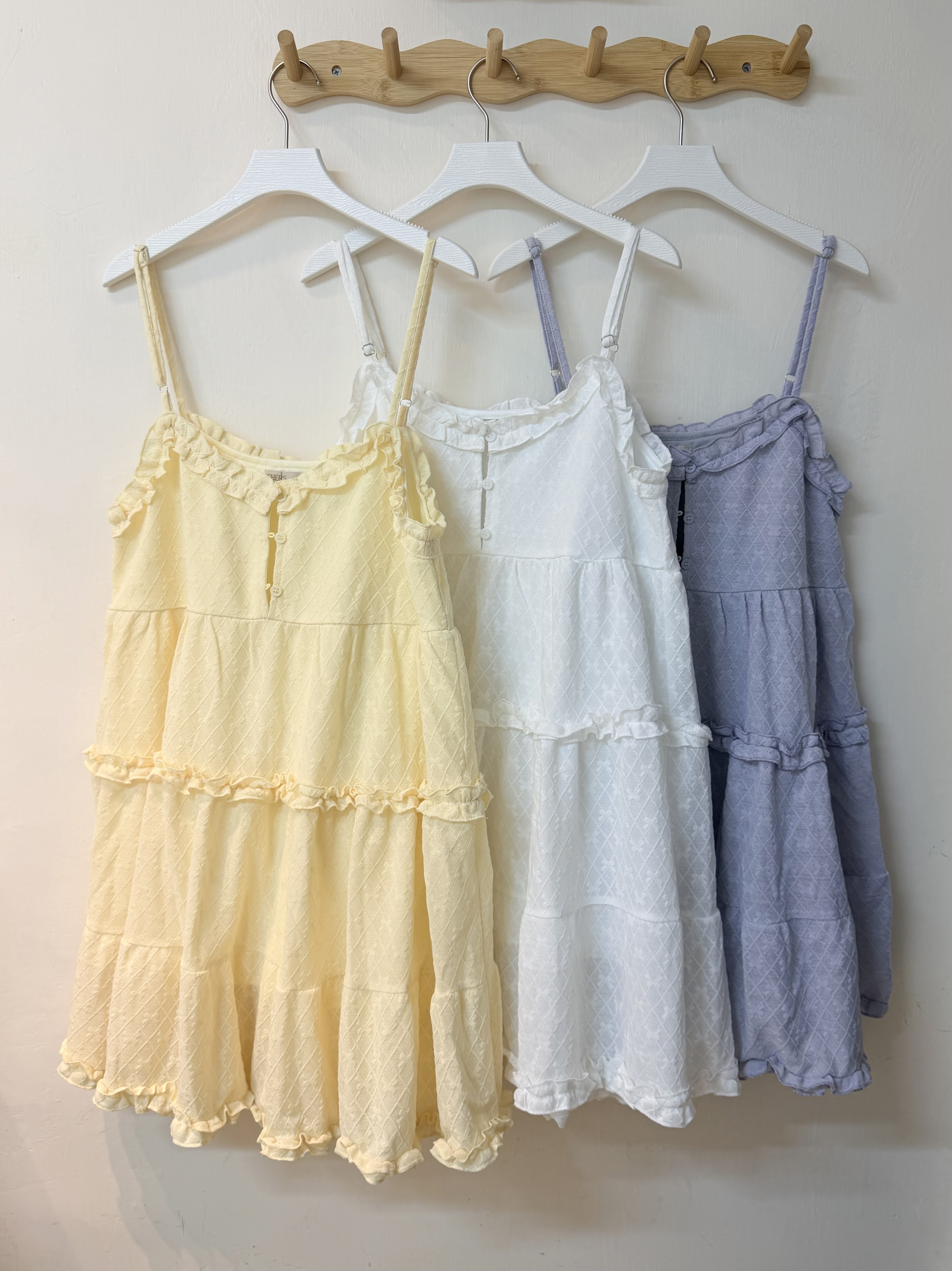 市集銷量No.2.ᐟ.ᐟ 🎀蝴蝶結暗紋Ruffle邊洋裝