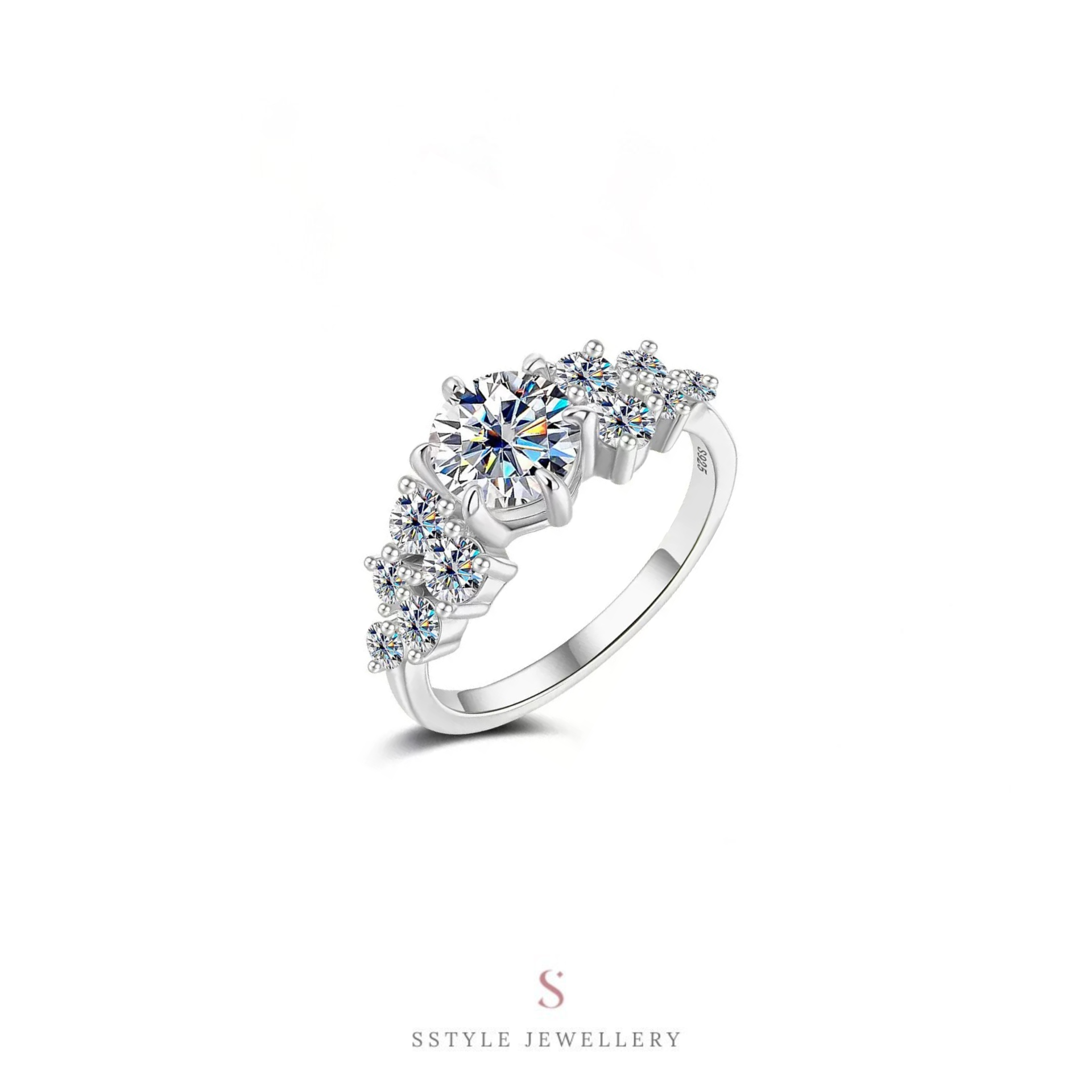 Zoey moissanite ring