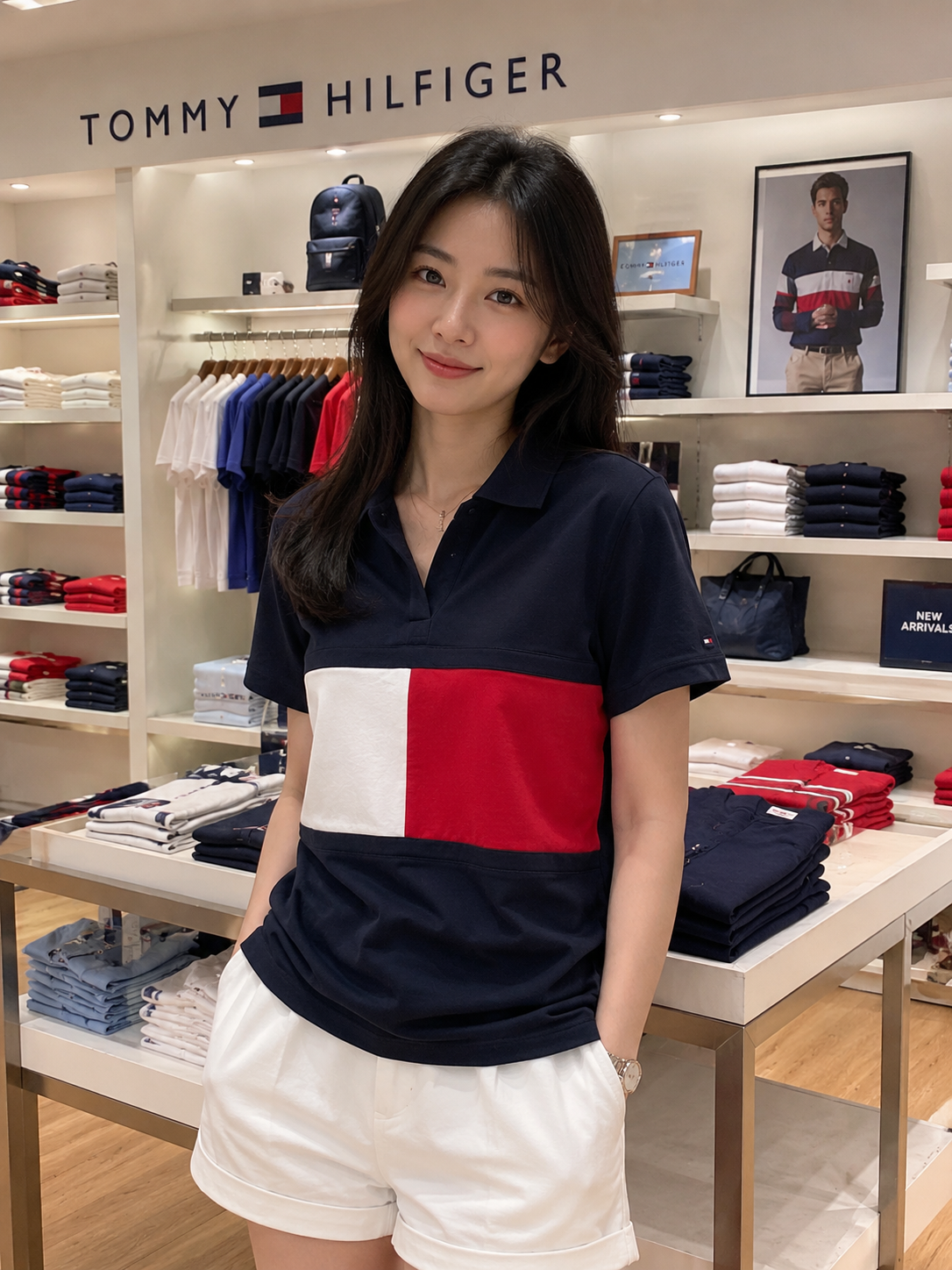 OBS466 Tommy Hilfiger 經典大Logo Polo Tee