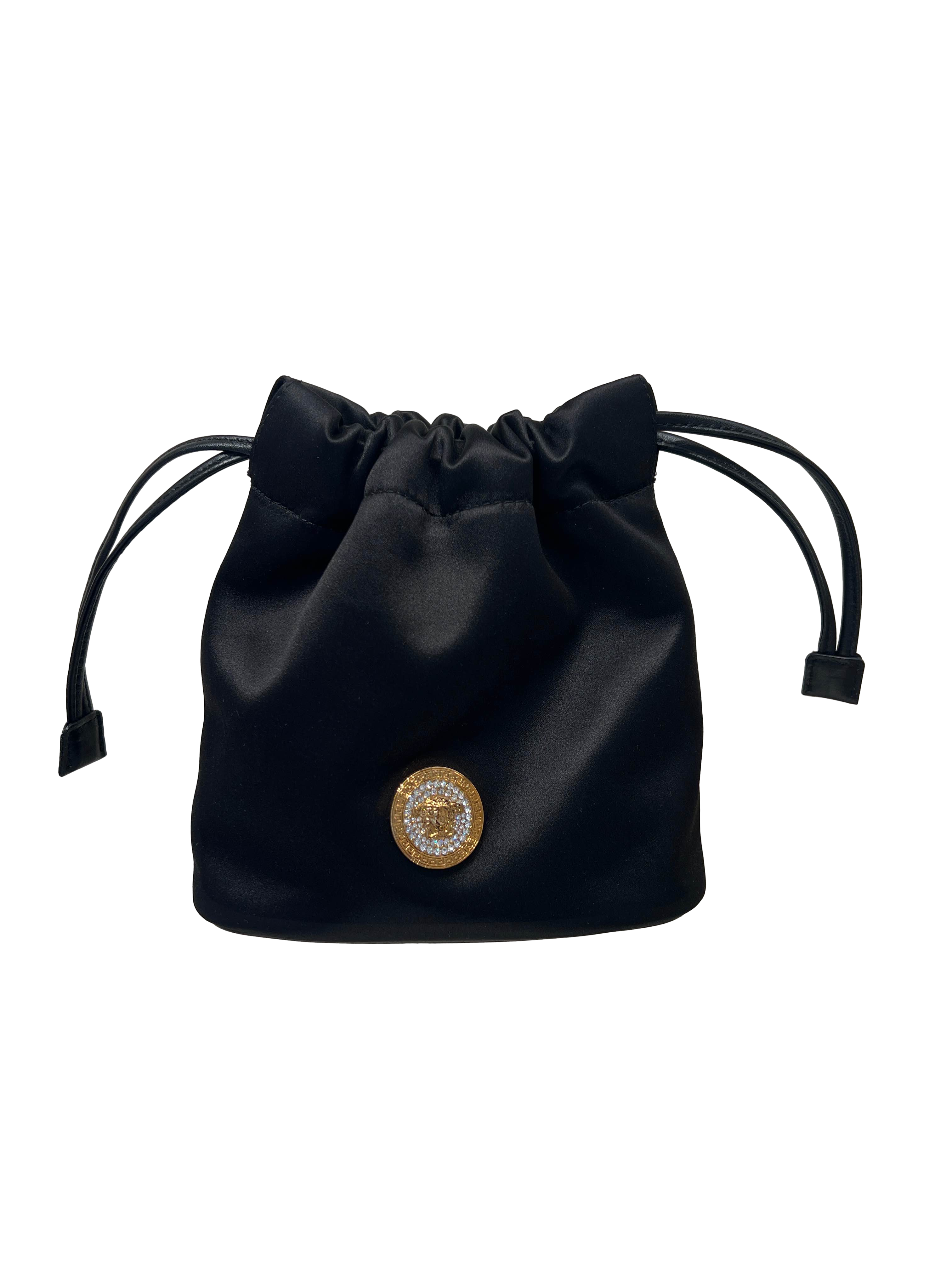 【Versace Outlet】Evening Bag Raso+ Strass  黑
