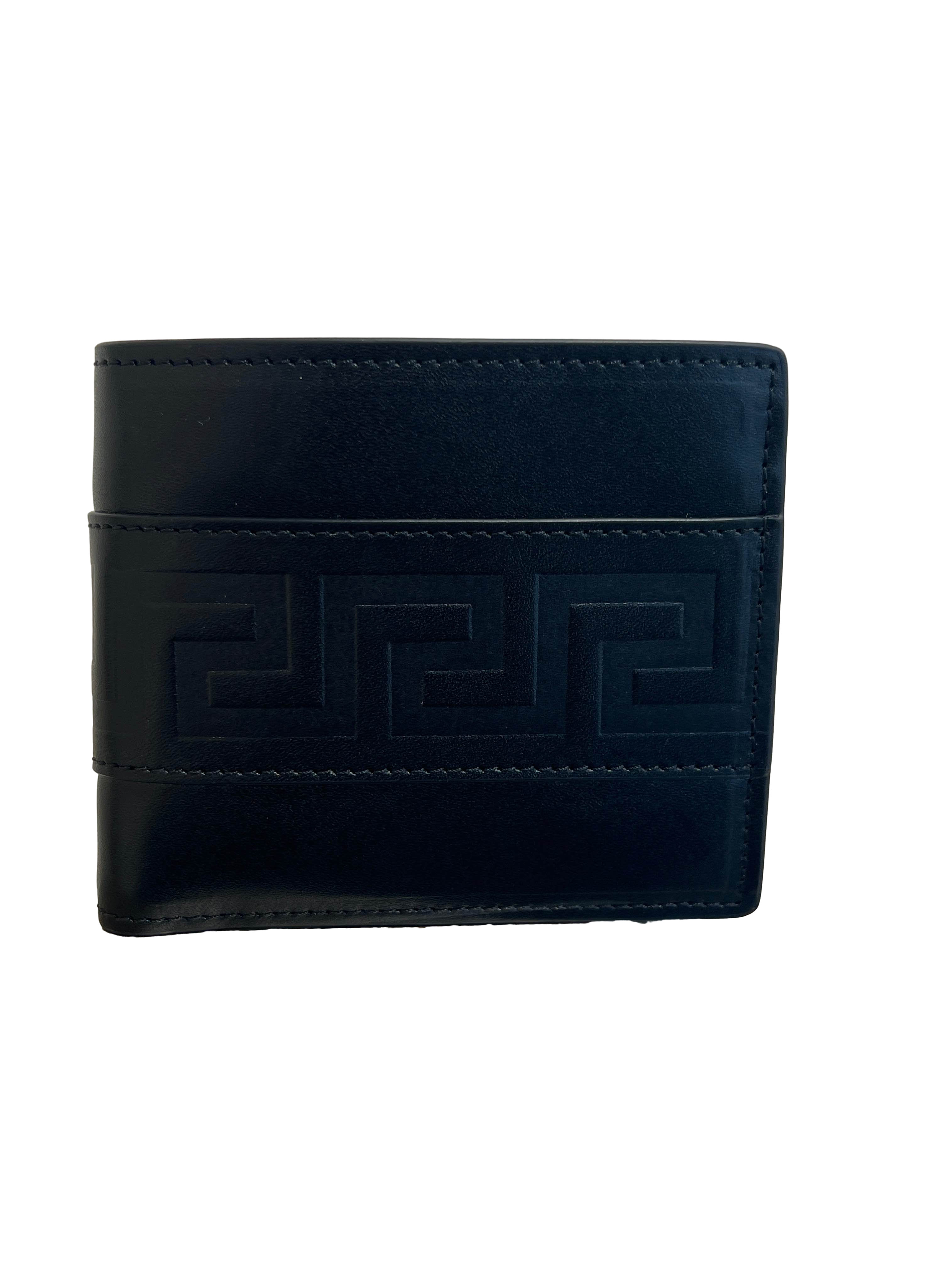 【Versace Outlet】Versace Bifold Wallet W/Coin Pocket Ca  黑