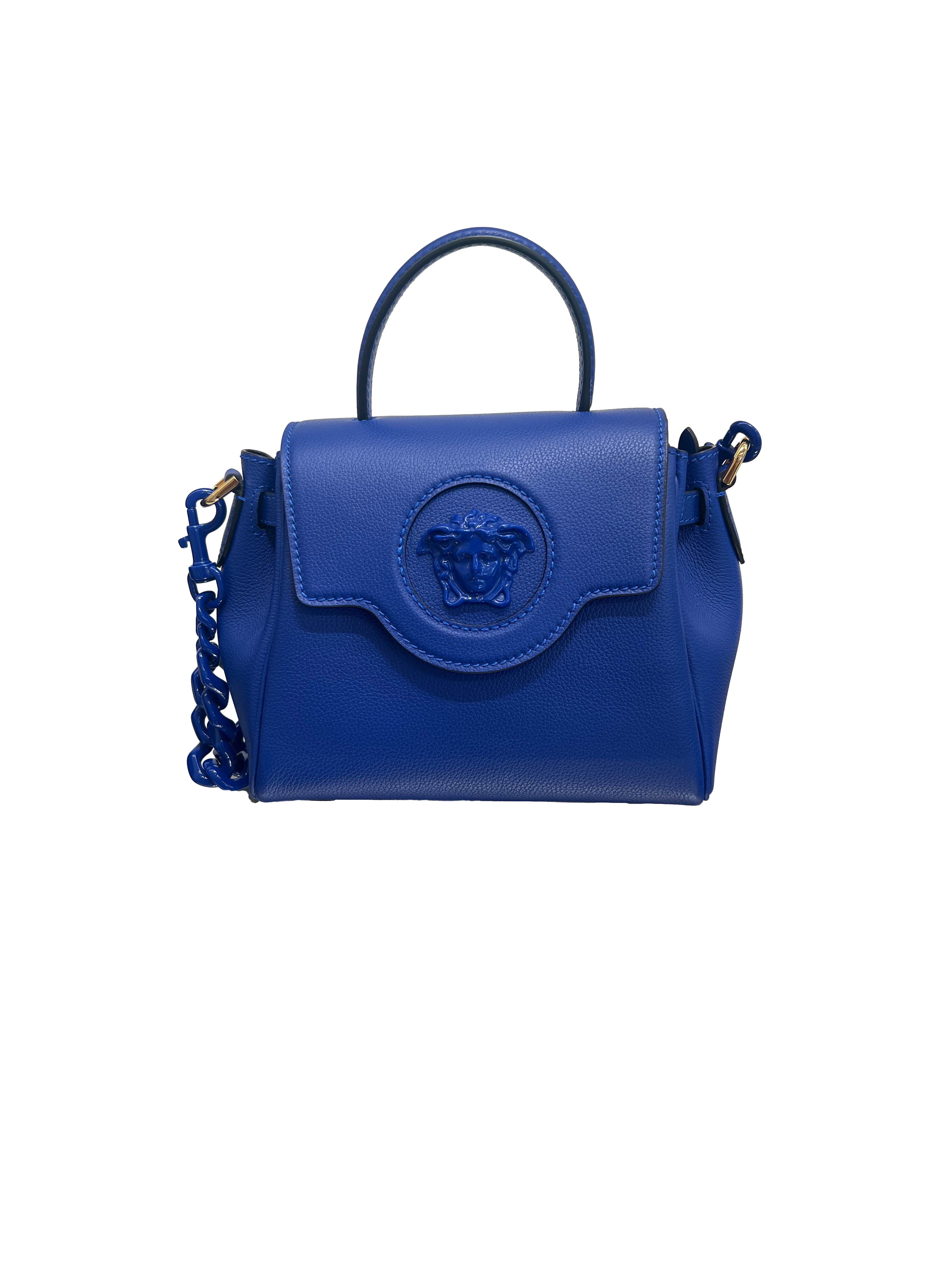 【Versace Outlet】Gianni Versace Top Handle Vitello  藍