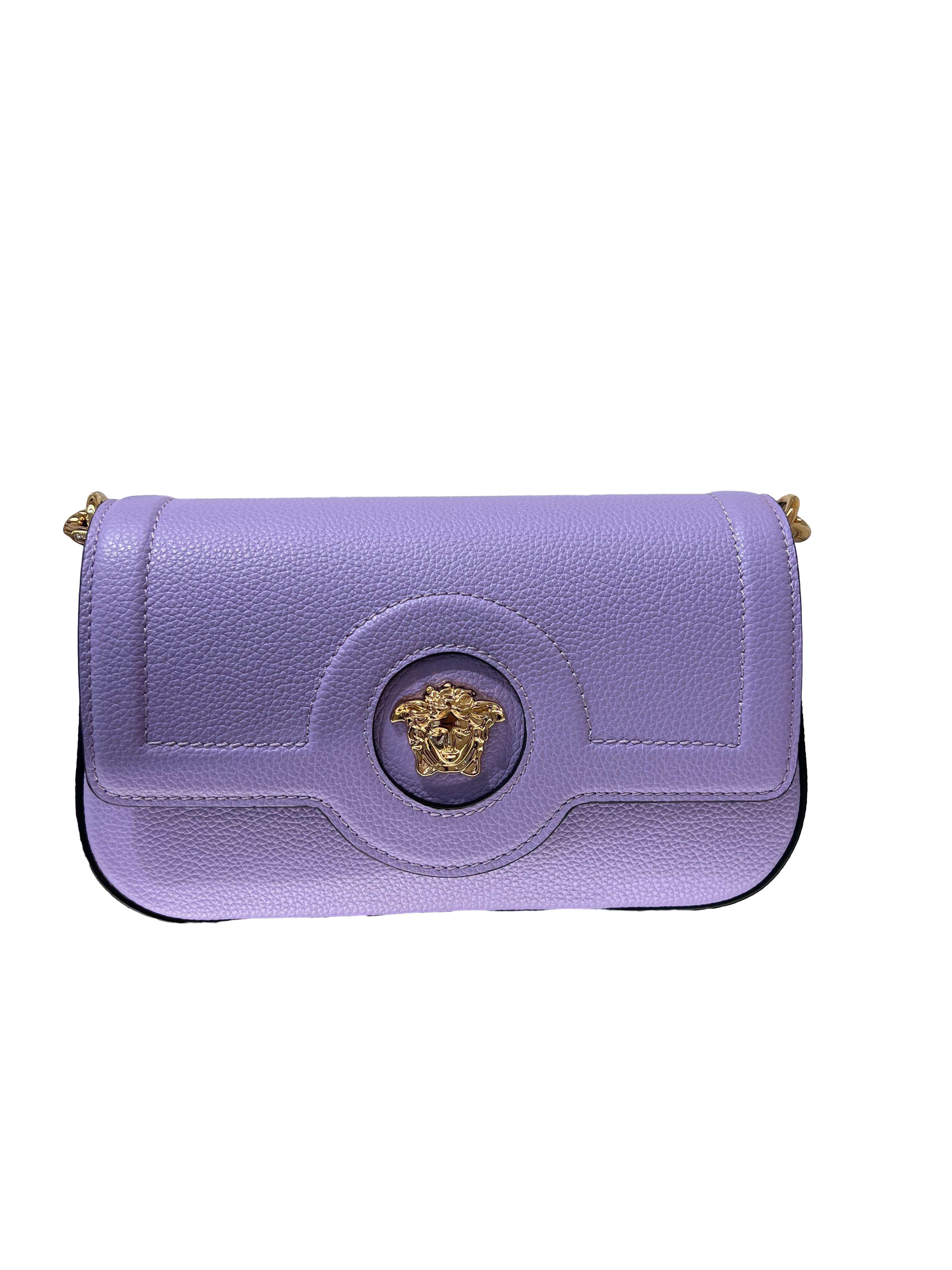 【Versace Outlet】Shoulder Bag Calf Leather  紫