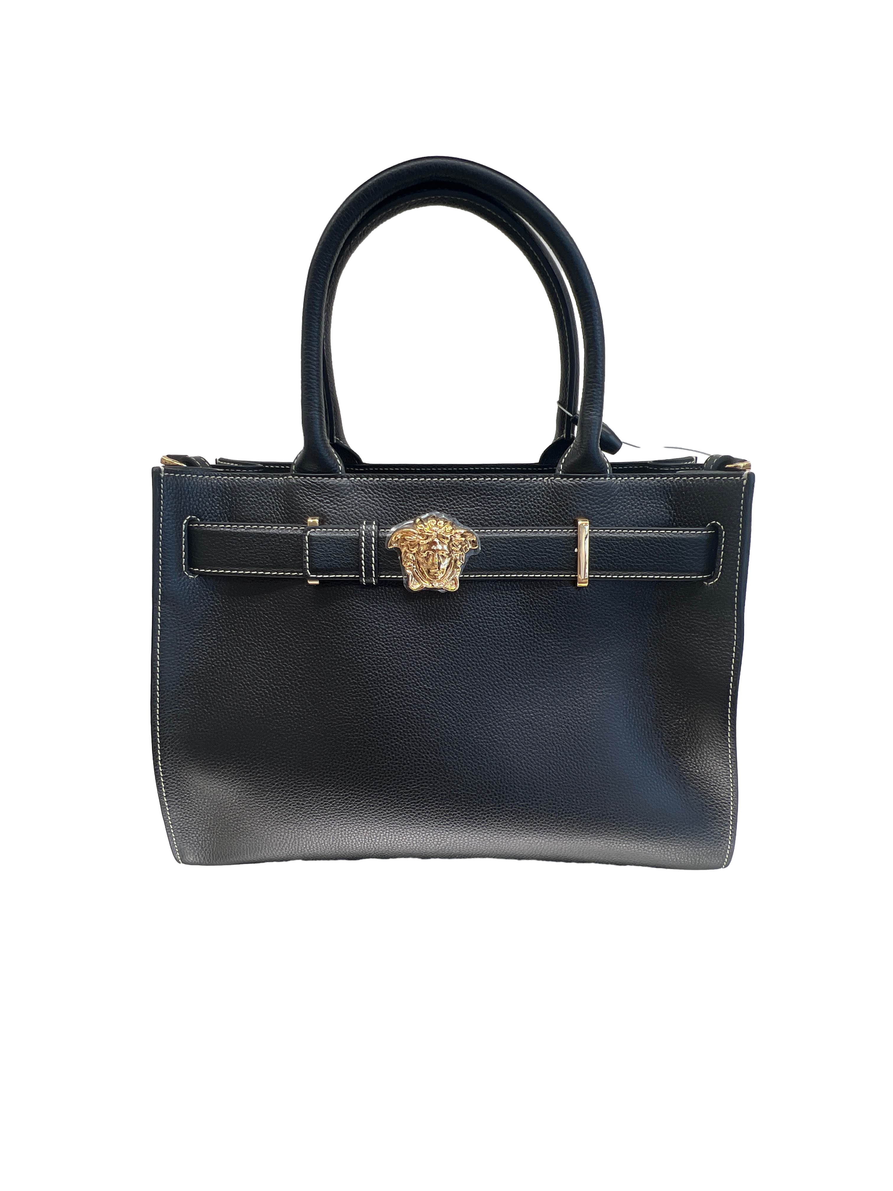 【Versace Outlet】Large Tote Calf Leather  白