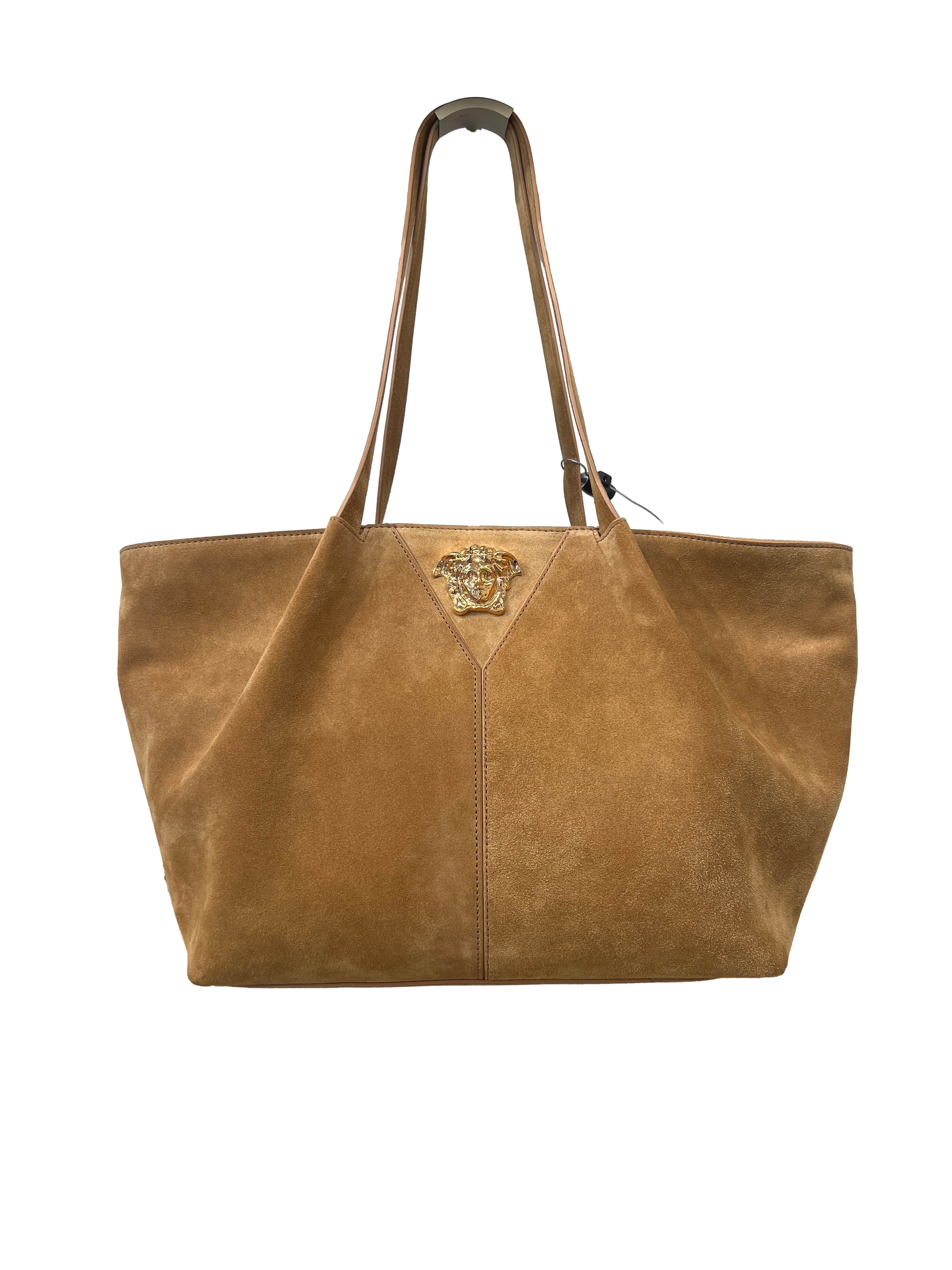【Versace Outlet】Gianni Versace Srl Medium Tote Calf Leather  黃