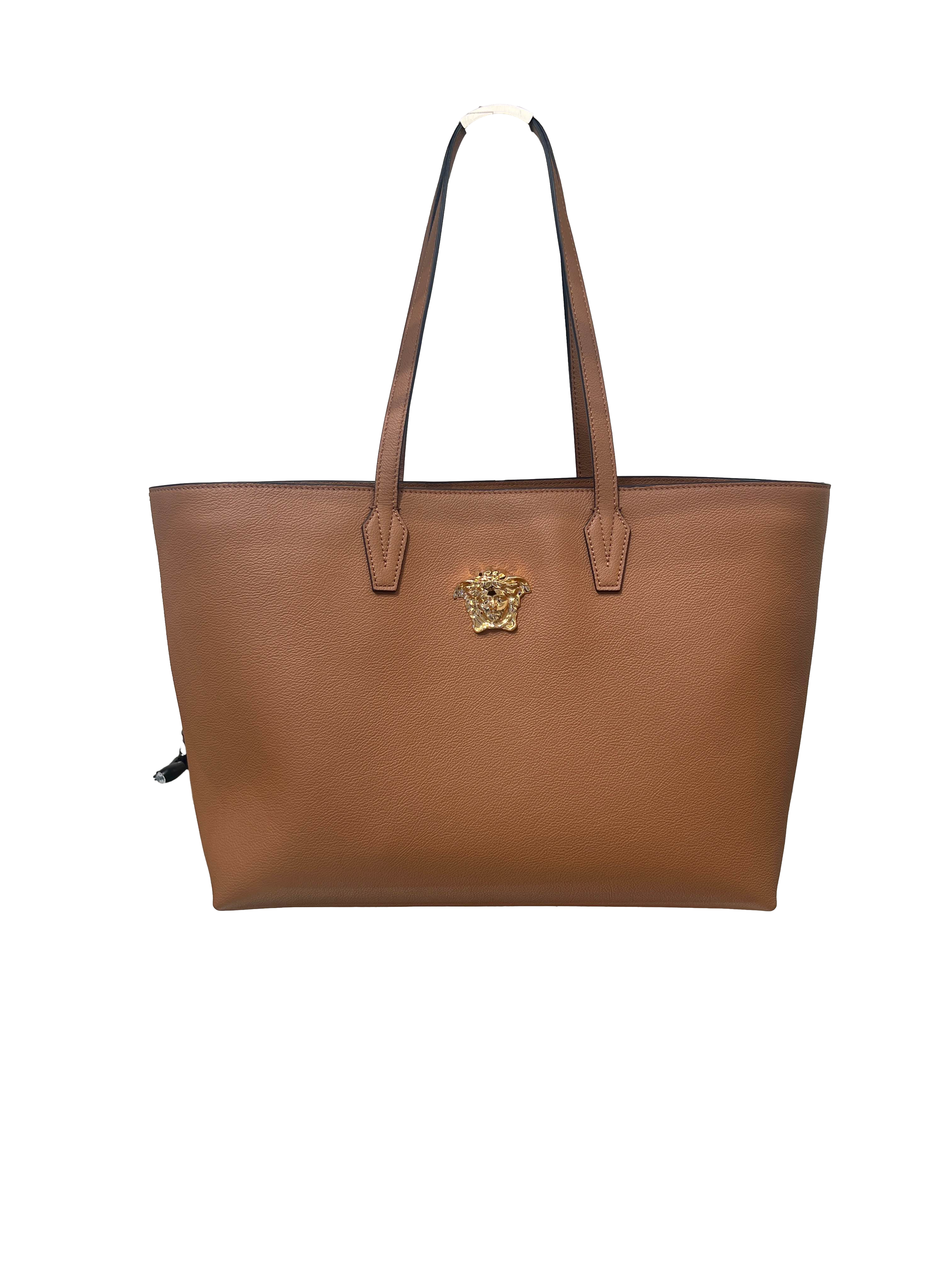 【Versace Outlet】Tote Vitello  咖