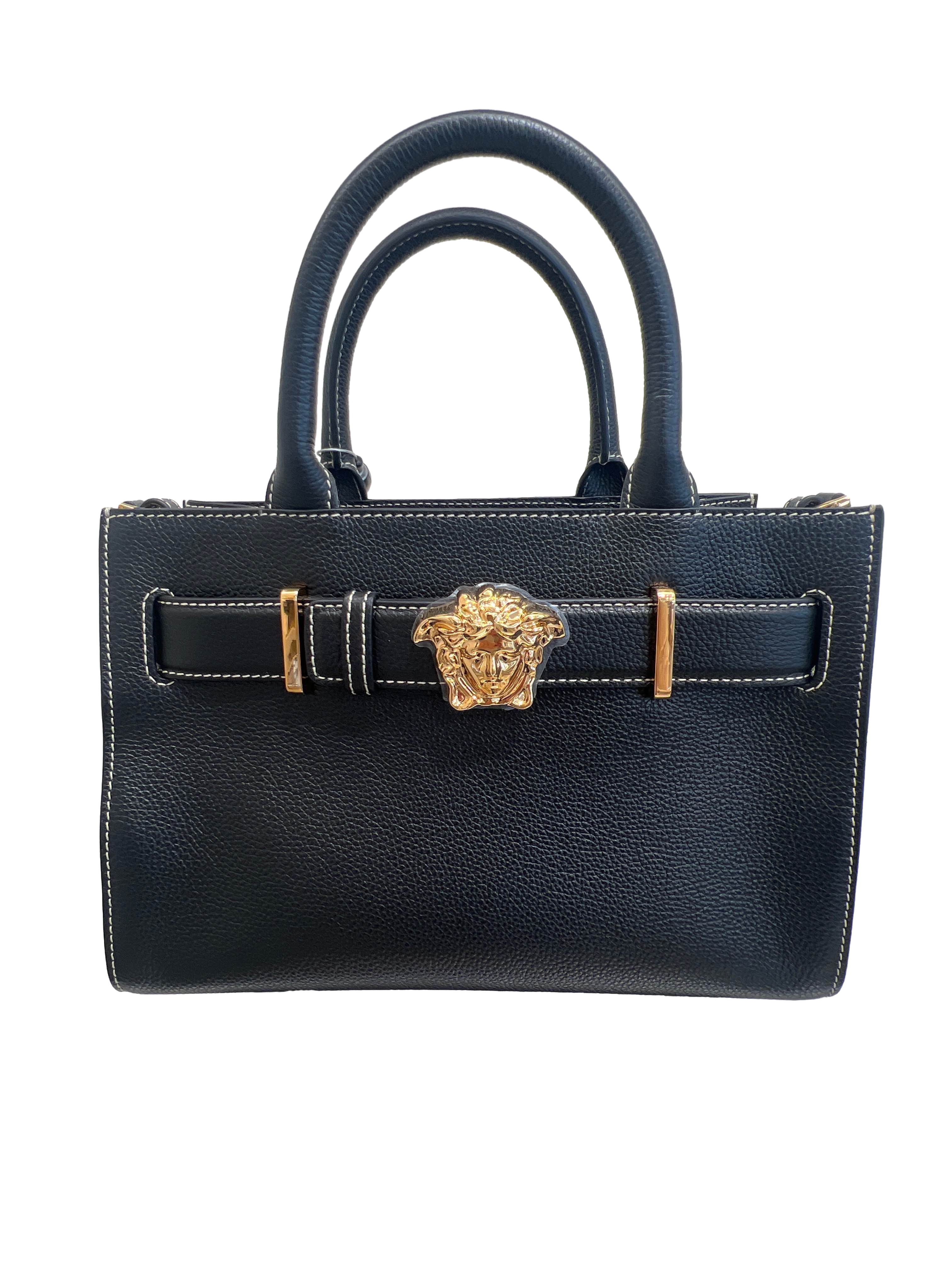 【Versace Outlet】Small Tote Calf Leather  白