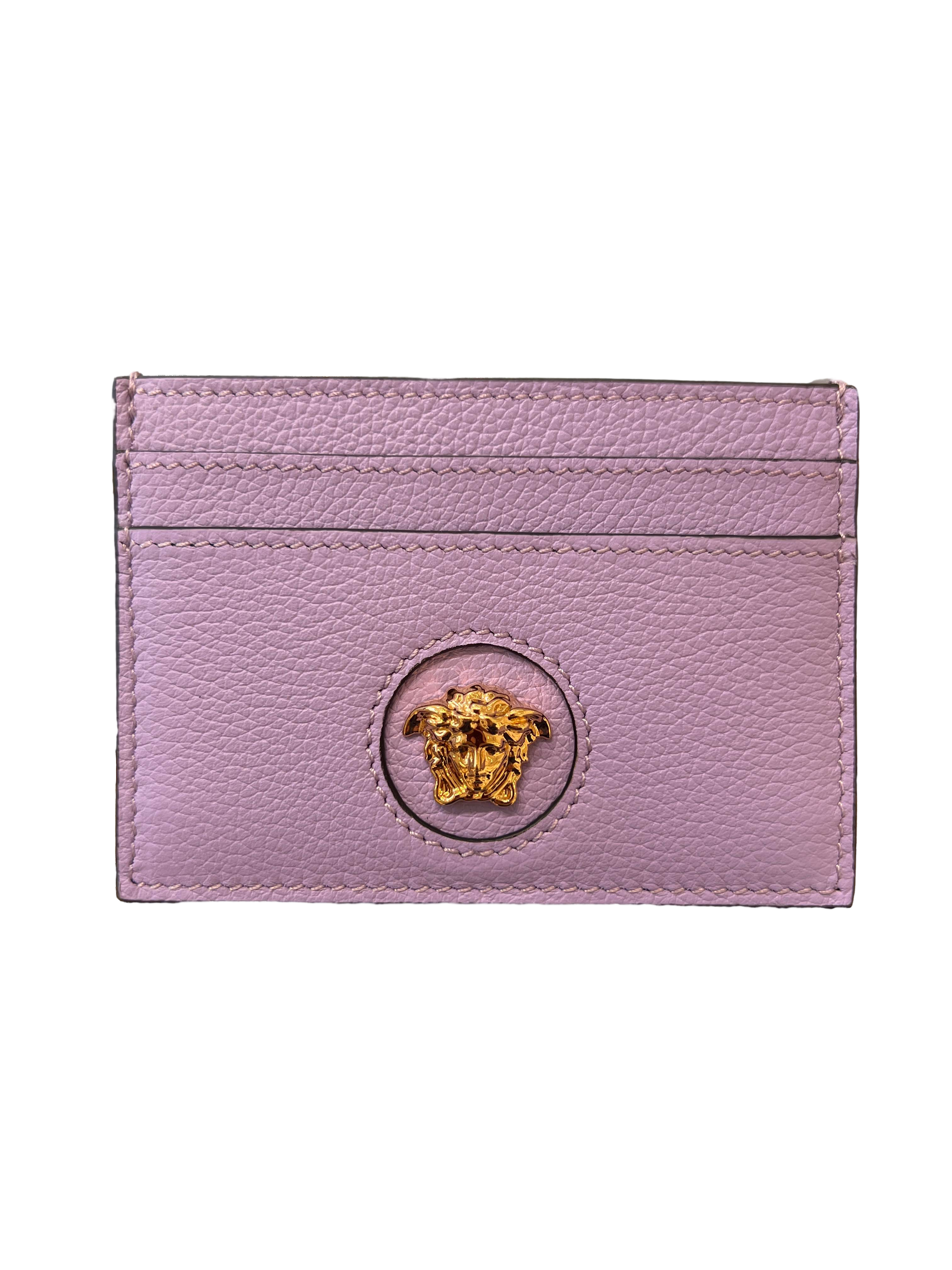 【Versace Outlet】Card Case Calf Leather  紫