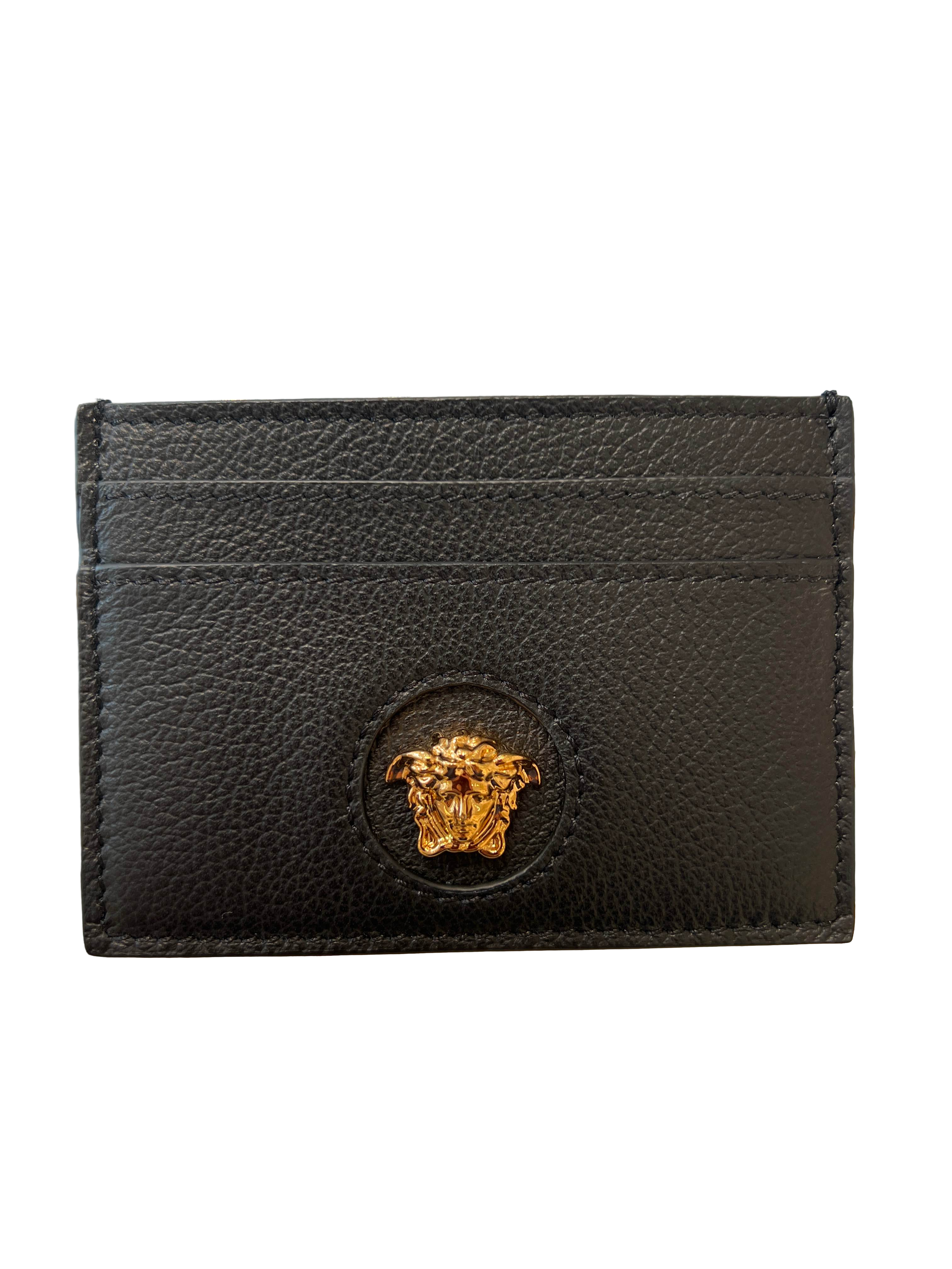 【Versace Outlet】Card Case Calf Leather  黑