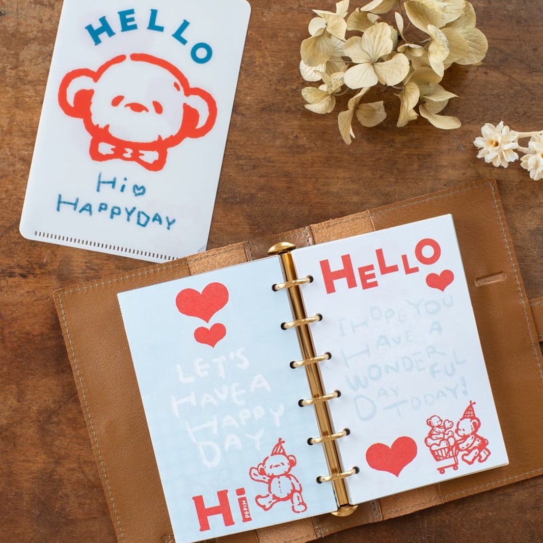日本手紙社．PEPIN「BEARとHi HELLO!」 M6手帳內頁組